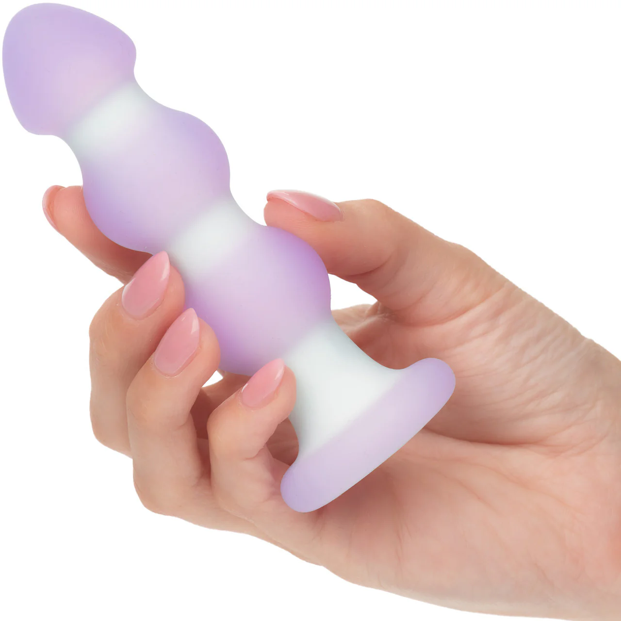 Lavender Haze™ Beaded Probe Rechargeable Waterproof Silicone Vibrating Butt Plug - Image 2