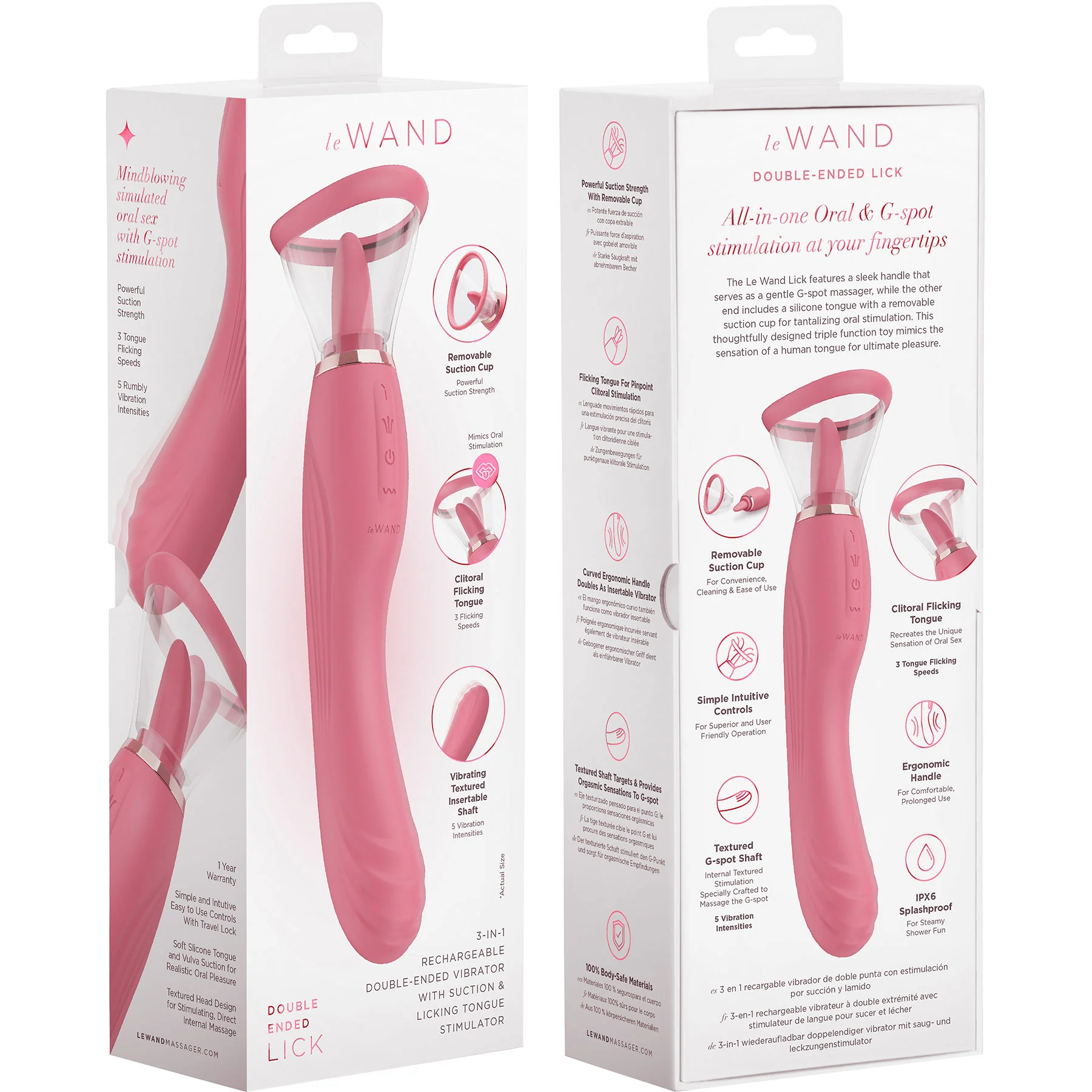 Le Wand Lick 3-in-1 Rechargeable Double-Ended Silicone Vibrator - Image 18