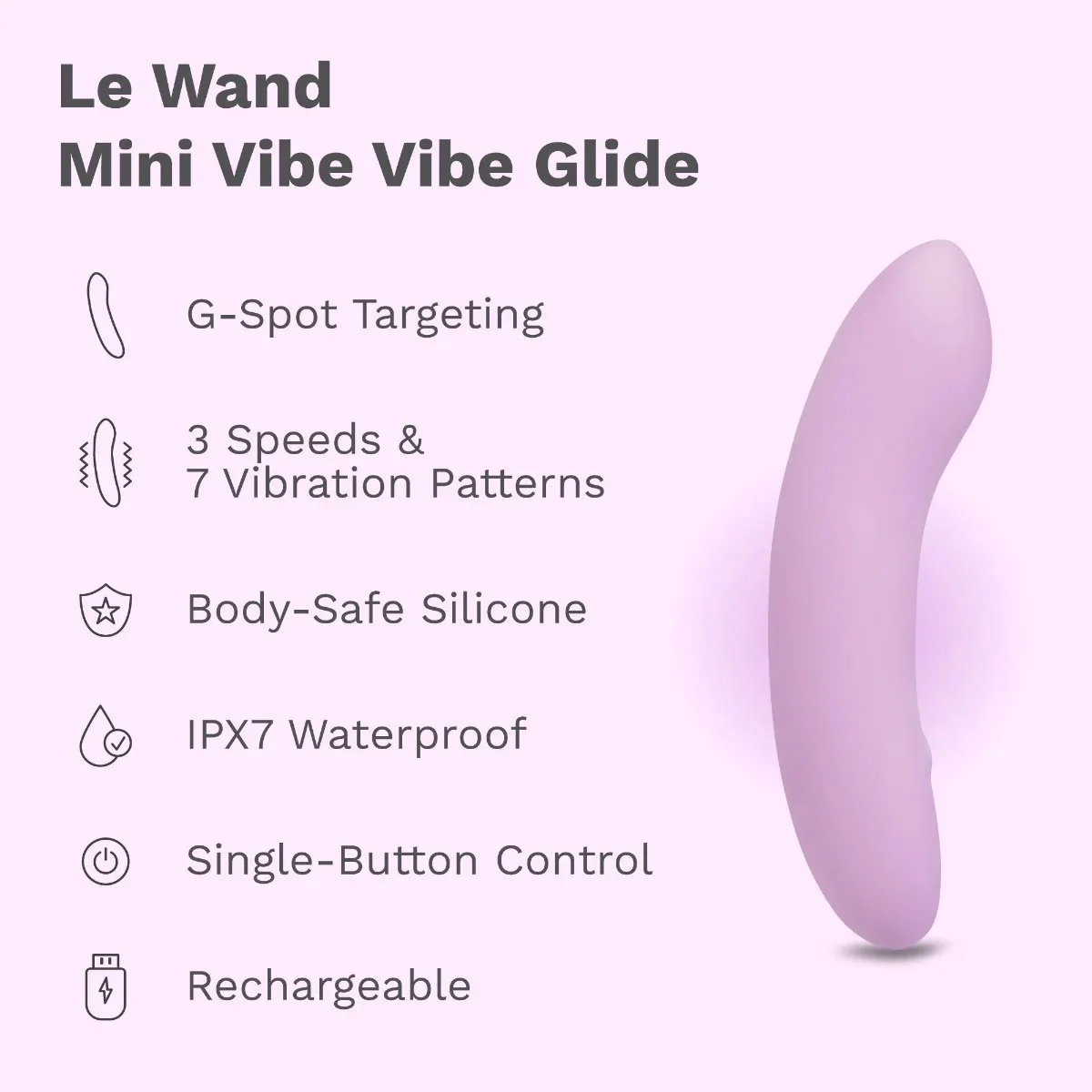 Le Wand Mini Vibe Glide Rechargeable G-Spot Vibrator - Image 4