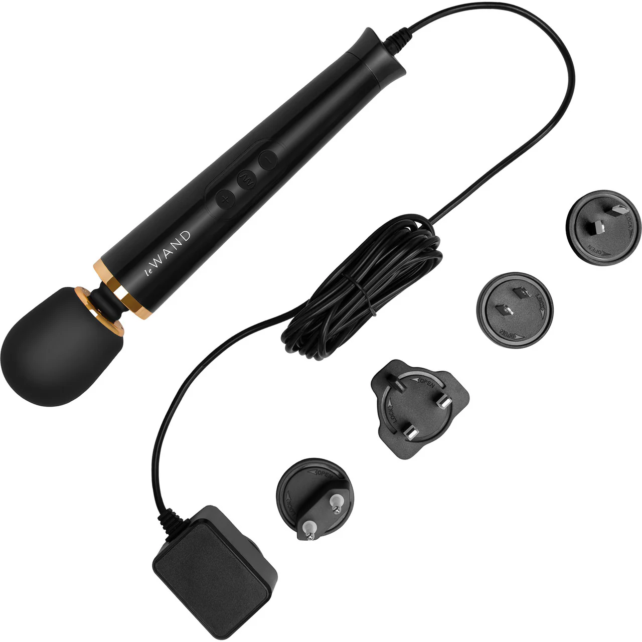 Le Wand Powerful Petite Plug-In Vibrating Body Massager - Black - Image 4