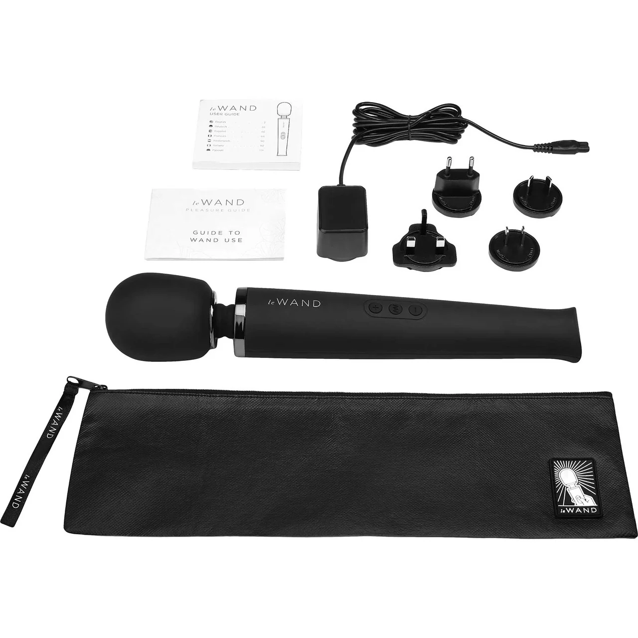 Le Wand Rechargeable Vibrating Body Massager - Black - Image 5