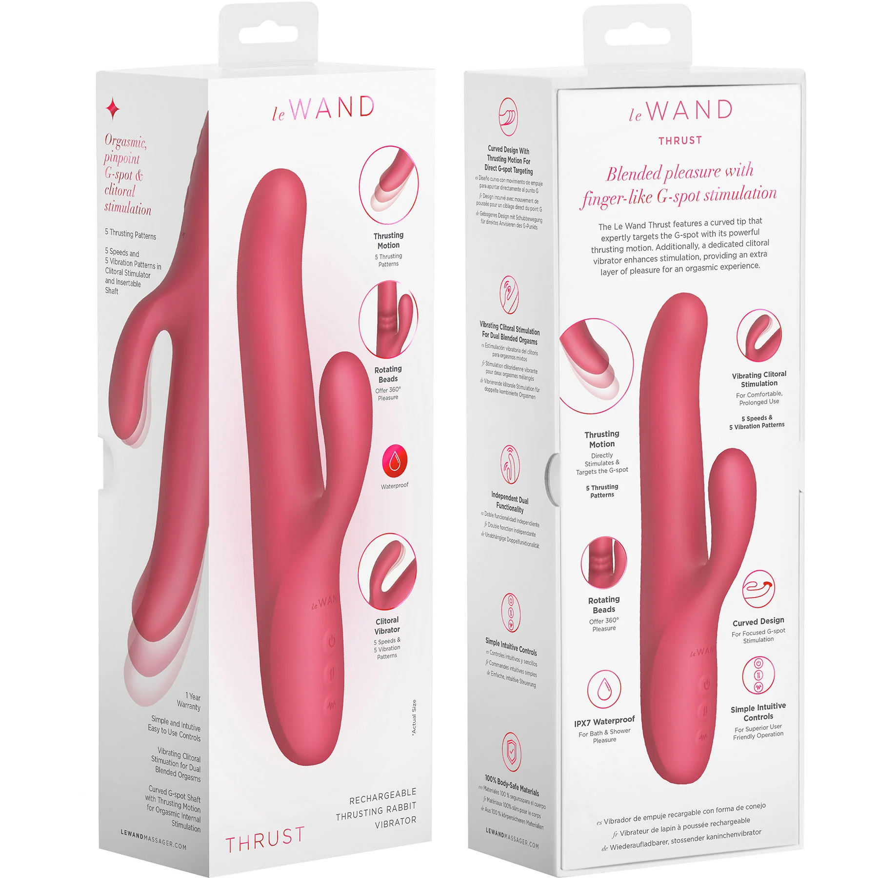 Le Wand Thrust Rechargeable Thrusting Silicone Rabbit Vibrator - Image 15