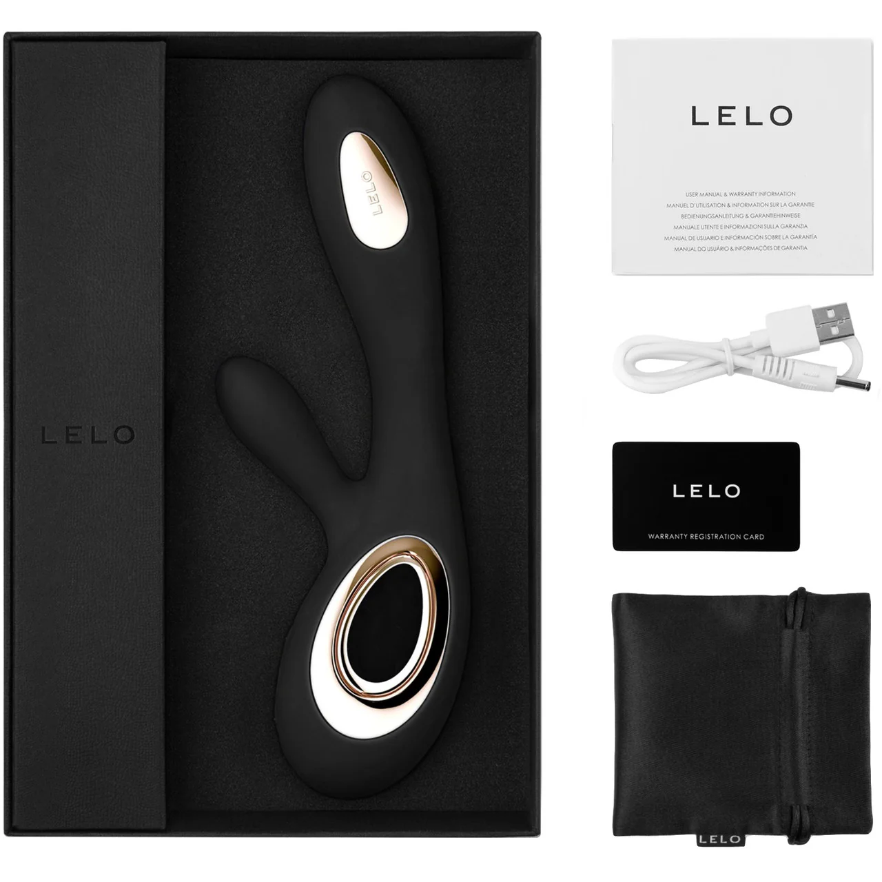 LELO SORAYA WAVE Rechargeable Silicone Dual Stimulation Vibrator - Black - Image 6