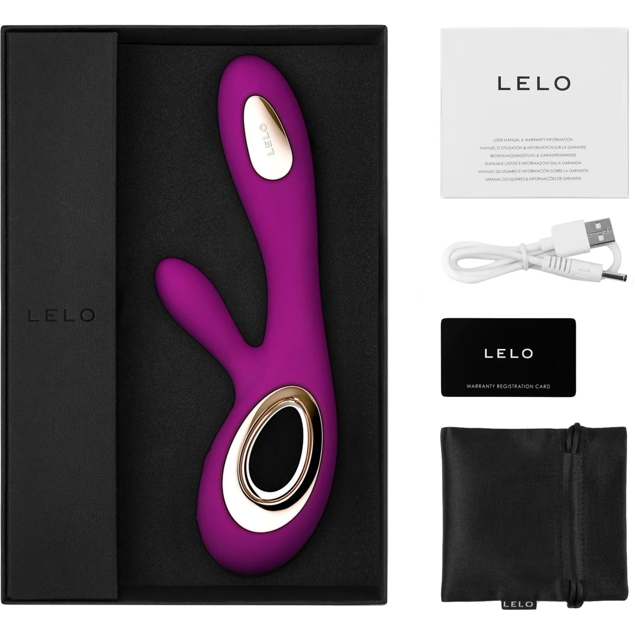 LELO SORAYA WAVE Rechargeable Silicone Dual Stimulation Vibrator - Deep Rose - Image 6