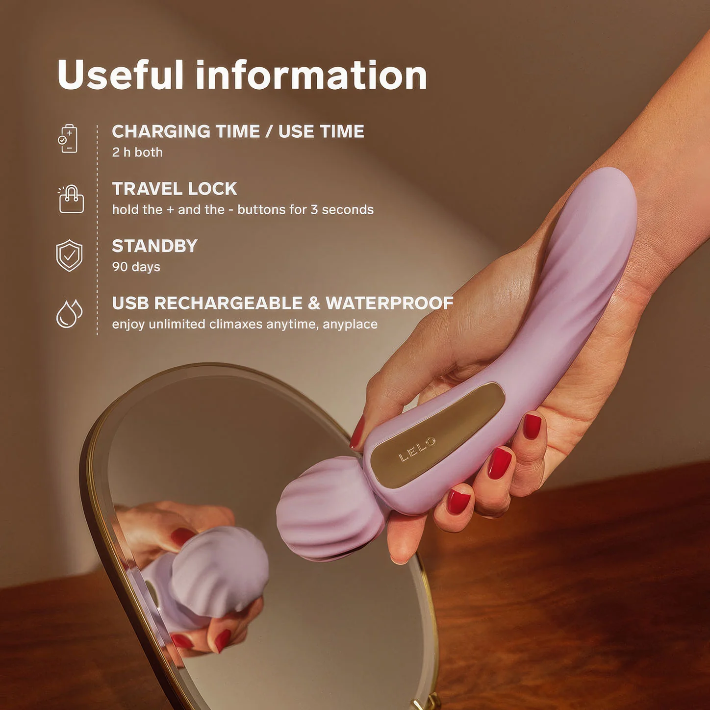 LELO SWITCH™ Double-Sided Silicone Wand Style Vibrator - Image 10