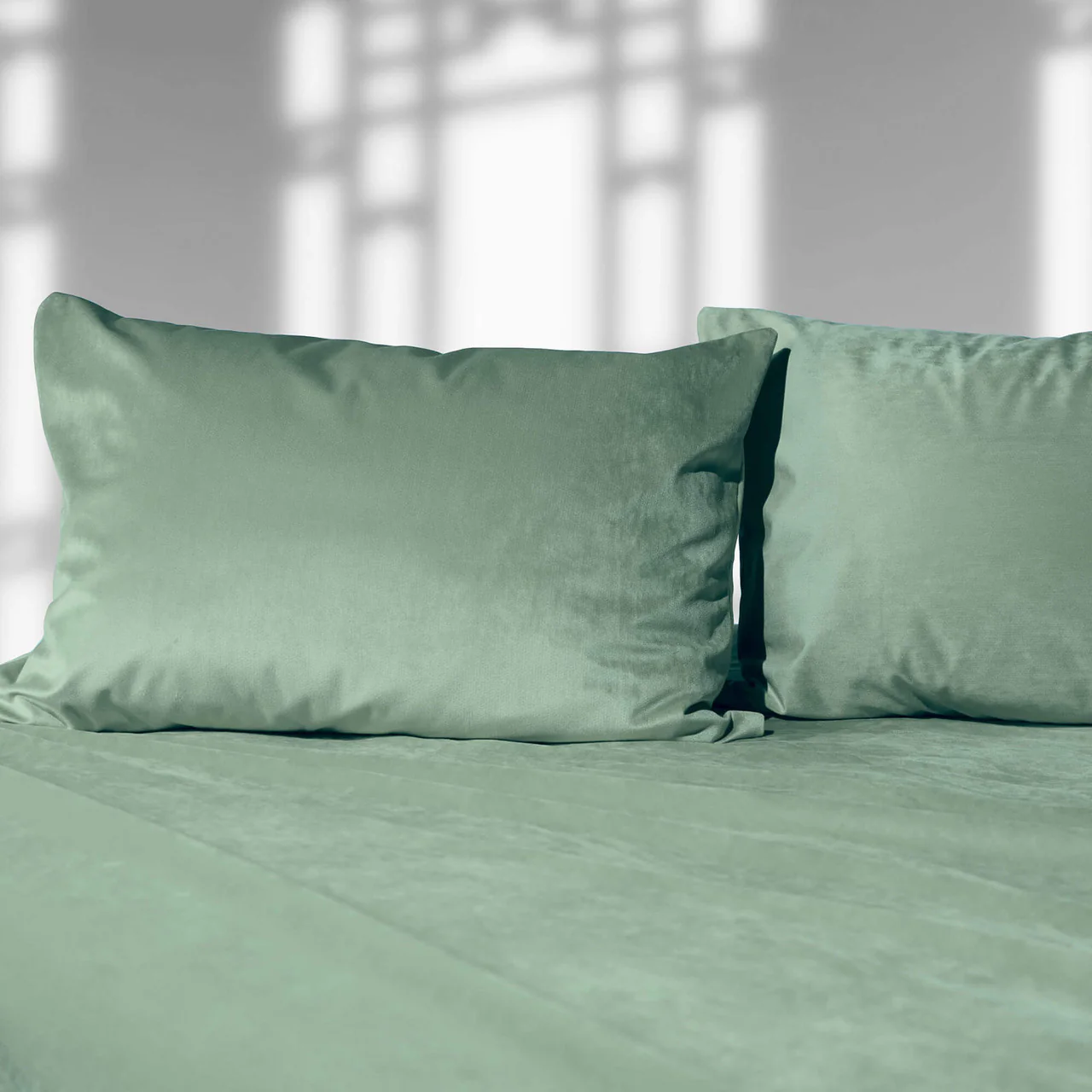 Liberator Liquid Velvet Sheet & Pillow Covers - Queen Size, Sage - Image 2