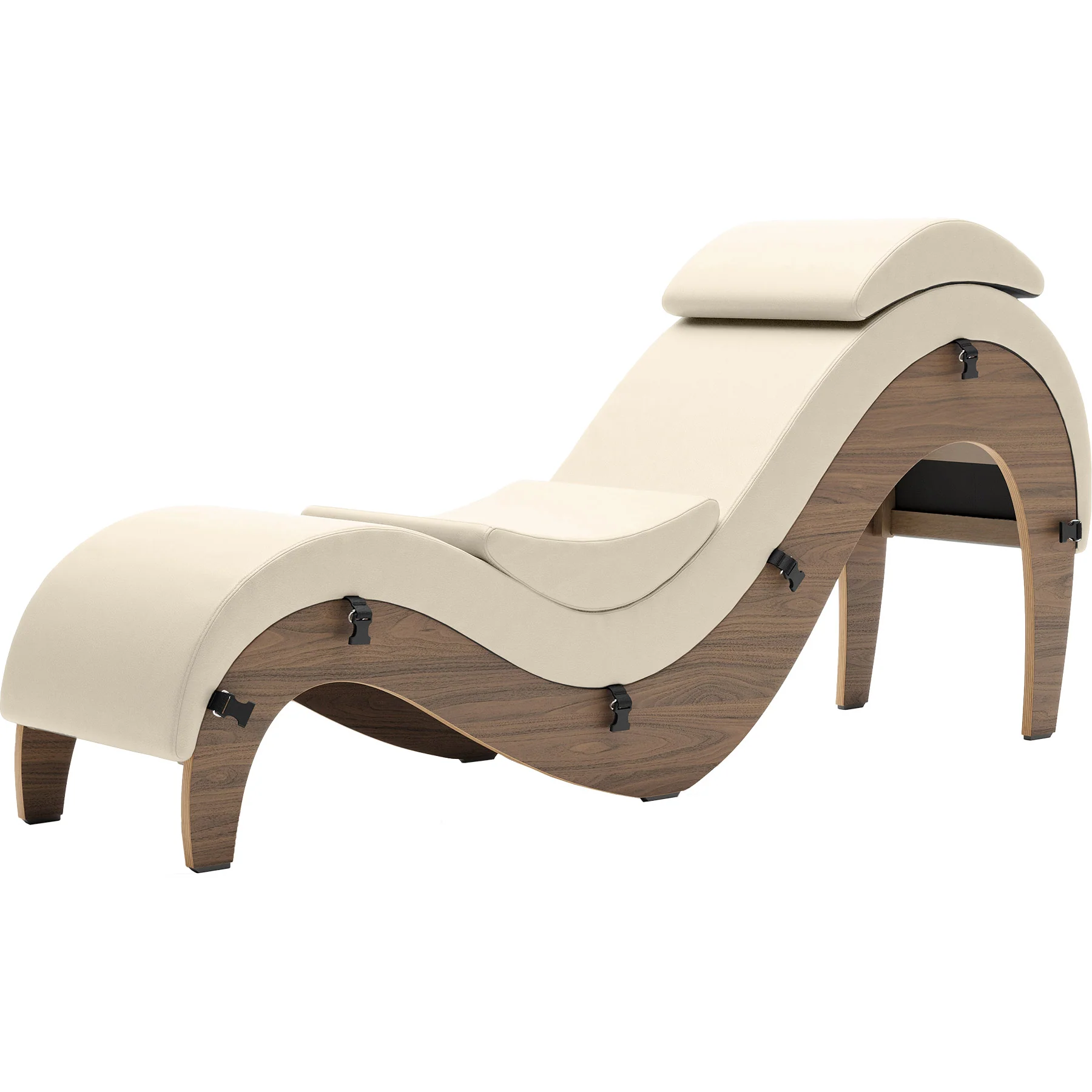 Liberator Supervio Luxury Chaise With Cuff Kit Restraints - Wood & SynLeather™ - Image 50