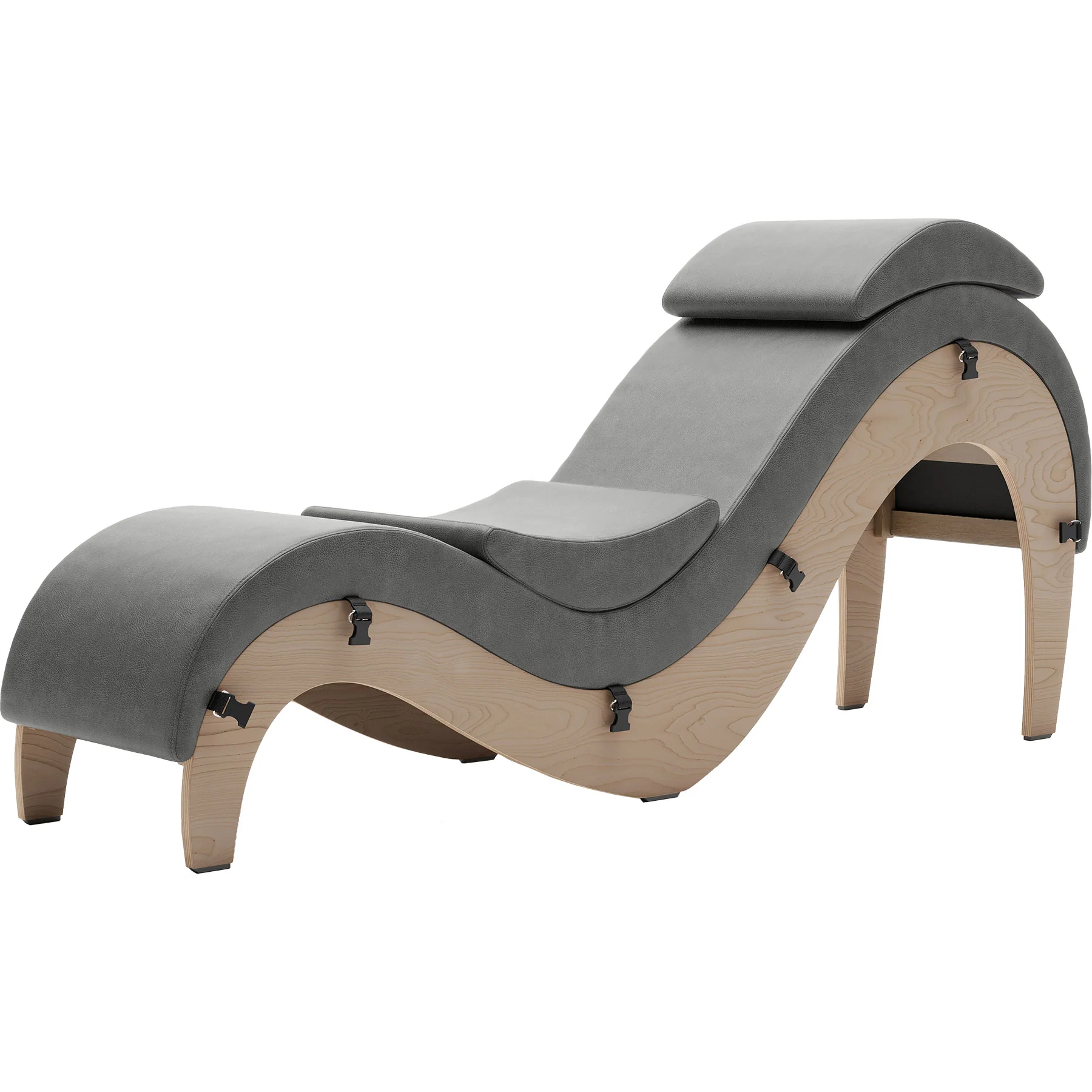 Liberator Supervio Luxury Chaise With Cuff Kit Restraints - Wood & SynLeather™ - Image 58