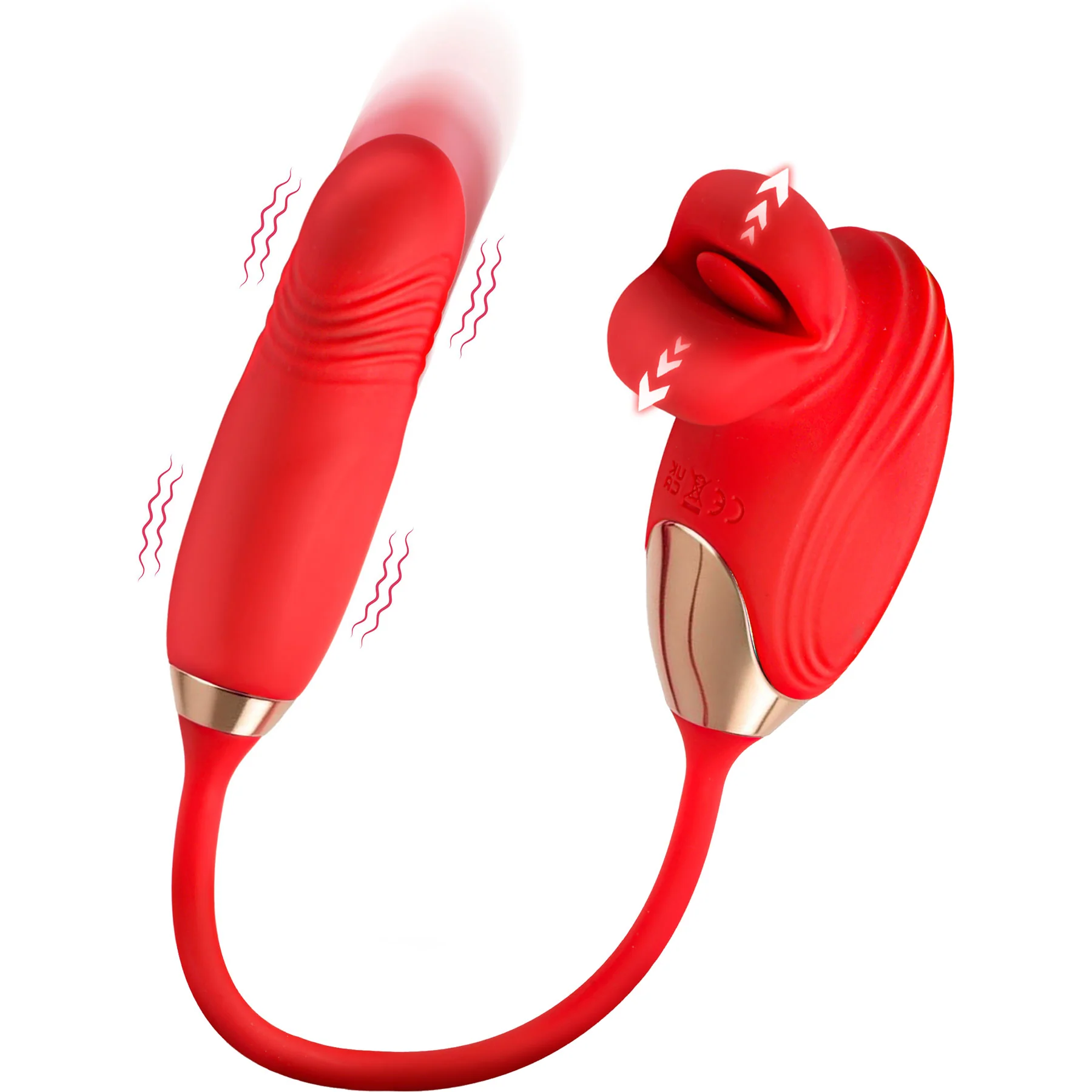 Lickgasm Bliss Kiss Kissing Clitoral Stimulator With Thrusting Vibrator - Image 3