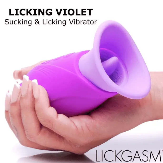 Lickgasm Licking Violet - Sucking Licking Rechargeable Silicone Vibrator - Image 2