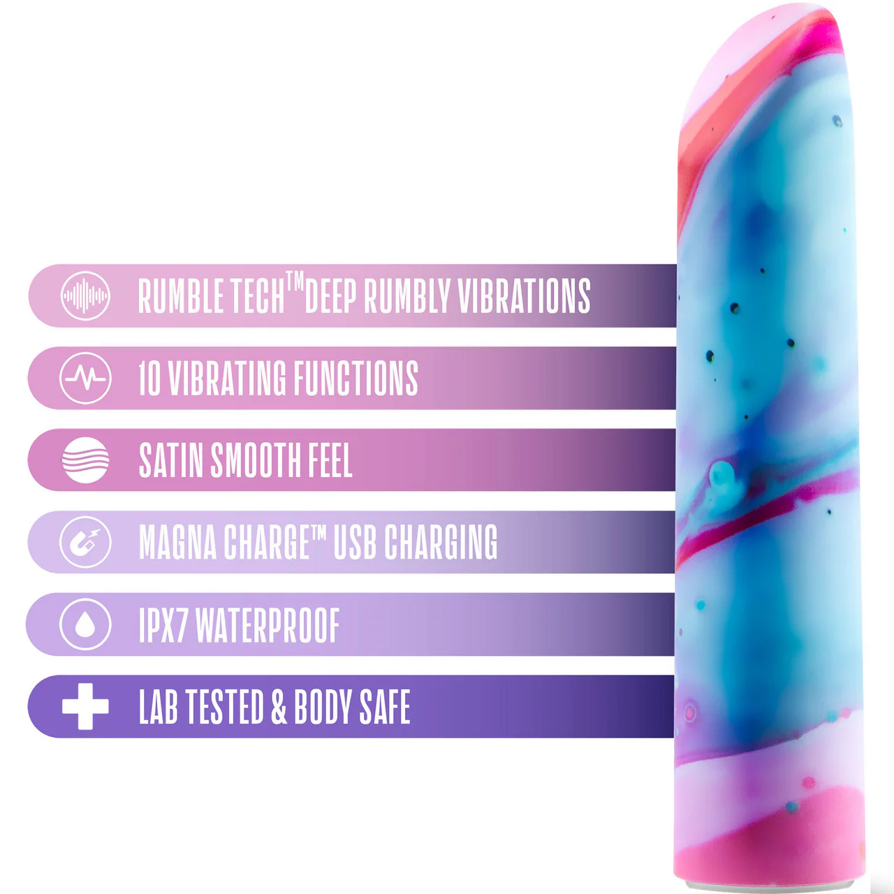Limited Addiction Fascinate Rechargeable Waterproof Power Vibe By Blush - Peach - Image 5