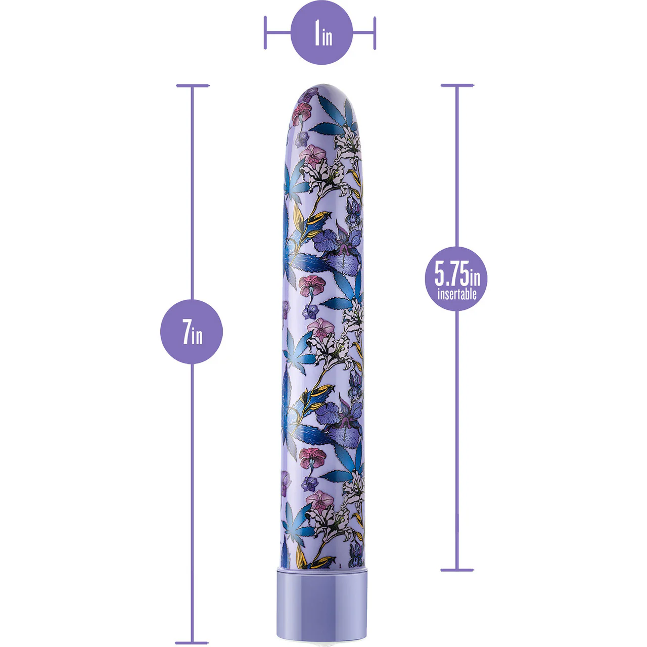 Limited Addiction Floradelic Rechargeable Waterproof Slimline Vibrator By Blush - Purple - Image 6