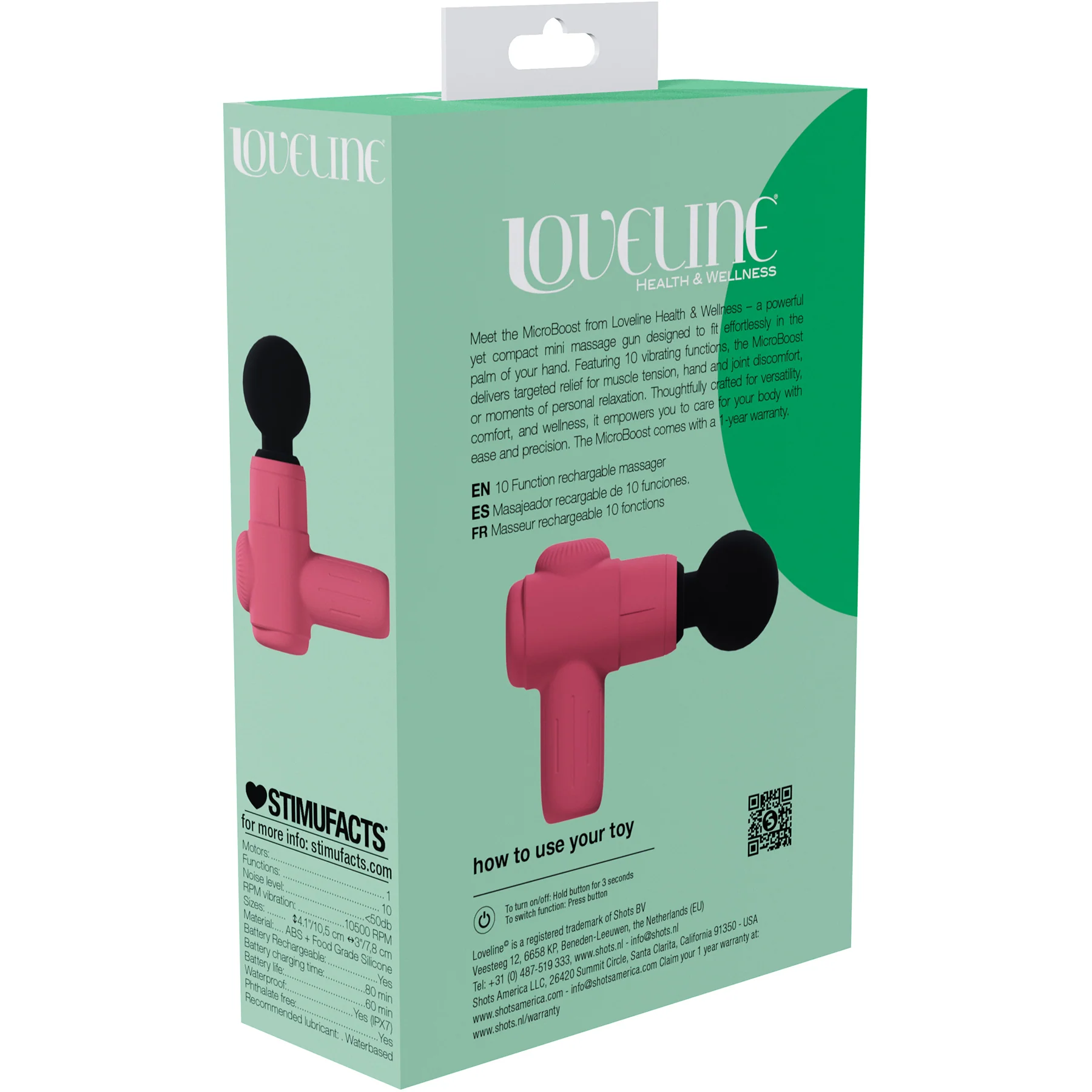 Loveline MicroBoost 10 Function Vibrating Silicone Mini Massager - Image 15
