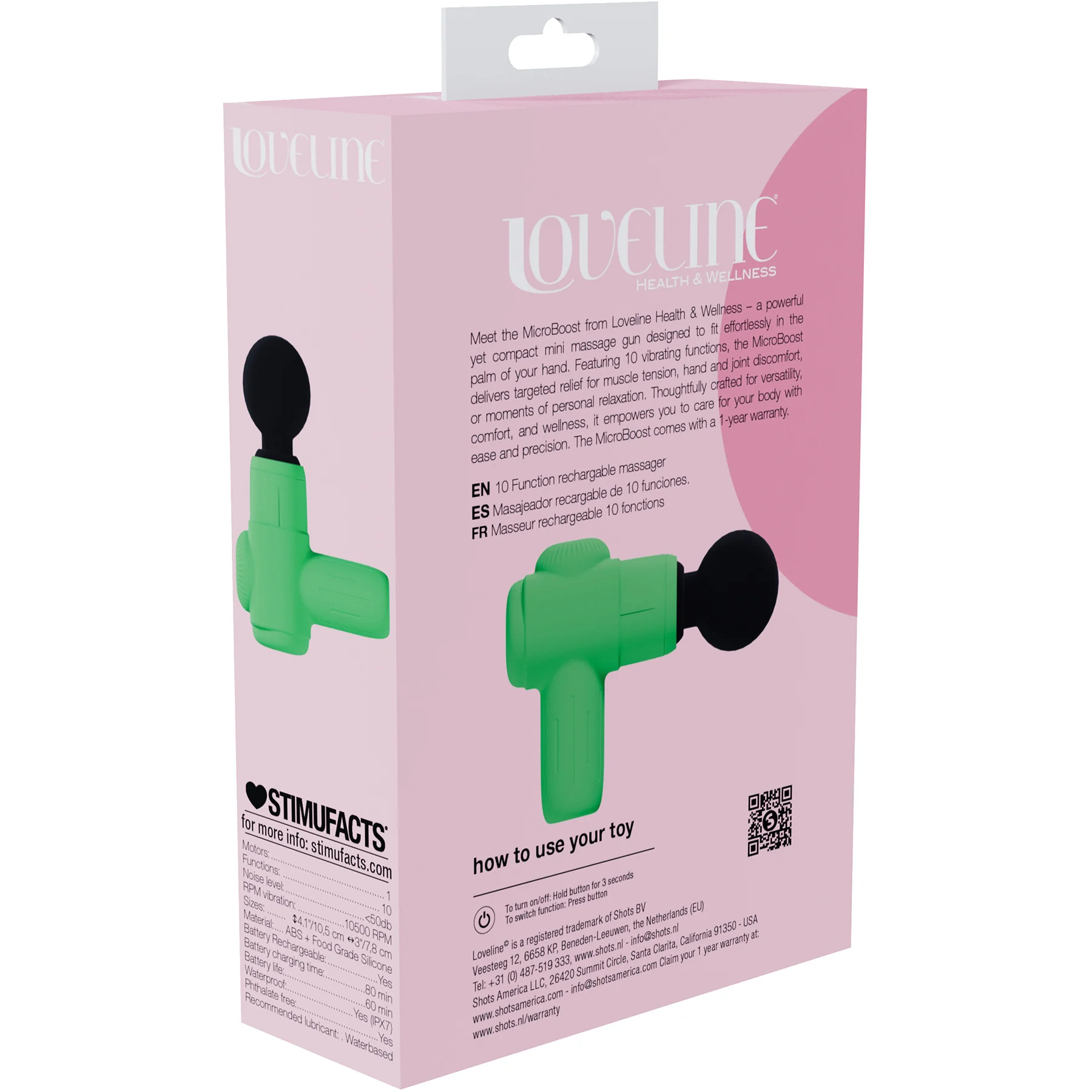 Loveline MicroBoost 10 Function Vibrating Silicone Mini Massager - Image 7