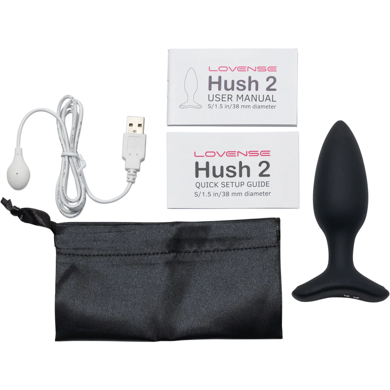 Lovense Hush 2 Small App Enabled Silicone Waterproof Rechargeable Vibrating Butt Plug - Image 3
