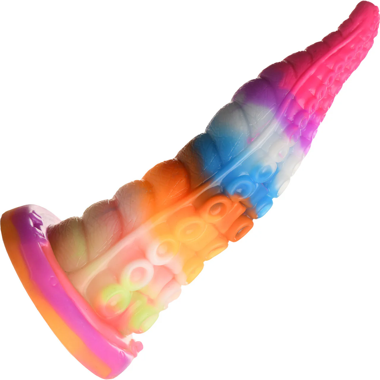 Luminoctopus 7.25" Glow In The Dark Tentacle Silicone Suction Cup Dildo By Creature Cocks - Image 7