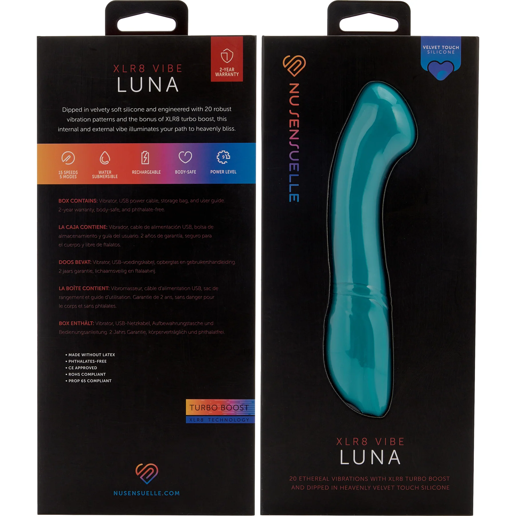 Luna XLR8 Rechargeable Silicone G-Spot Vibrator With Turbo Boost By Nu Sensuelle - Image 8