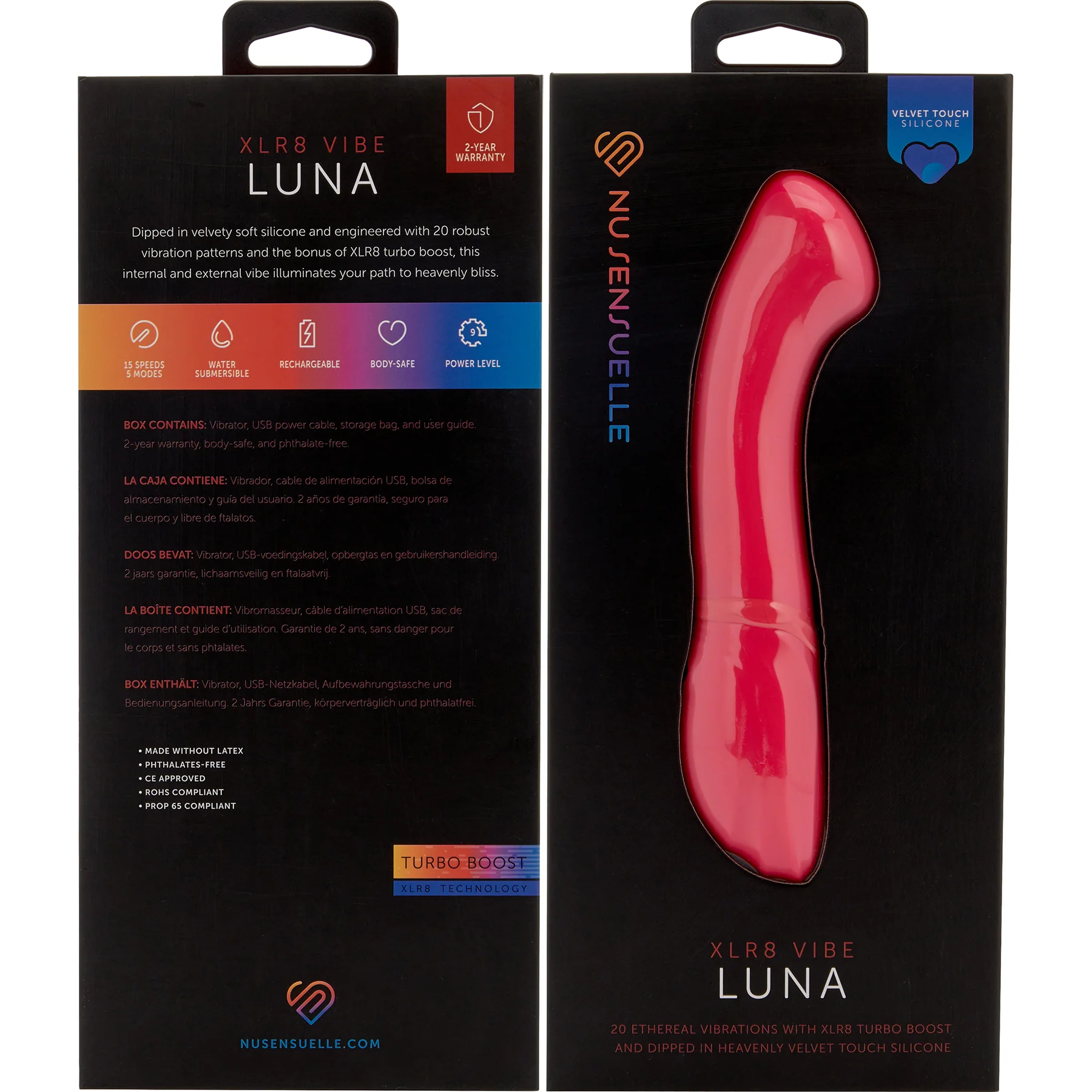 Luna XLR8 Rechargeable Silicone G-Spot Vibrator With Turbo Boost By Nu Sensuelle - Image 9