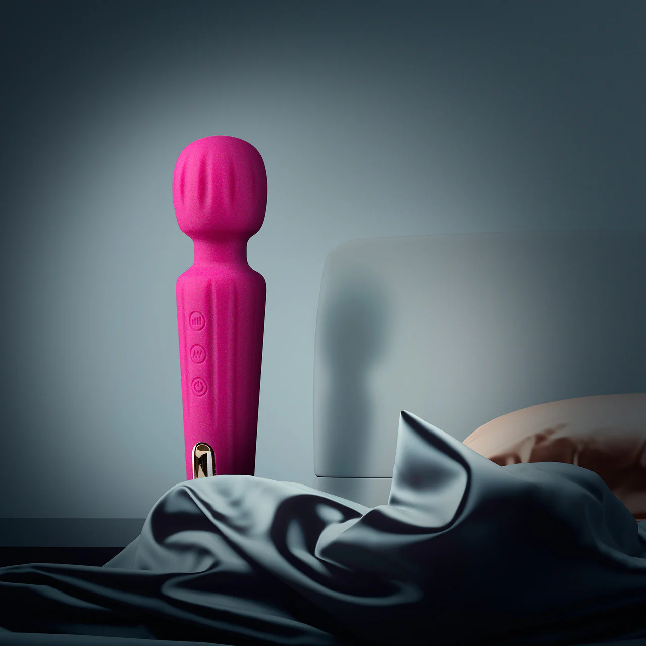 Lush Allana Rechargeable Silicone Wand Style Vibrator By Blush - Magenta - Image 8