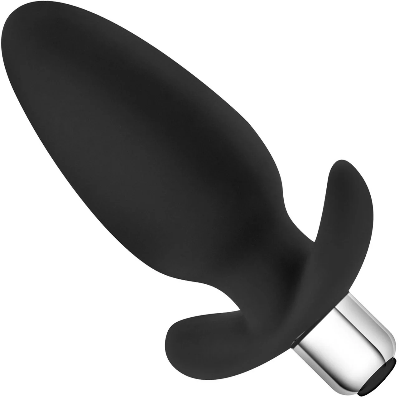 Luxe Little Thumper Silicone Vibrating Butt Plug by Blush Novelties - Black - Image 2