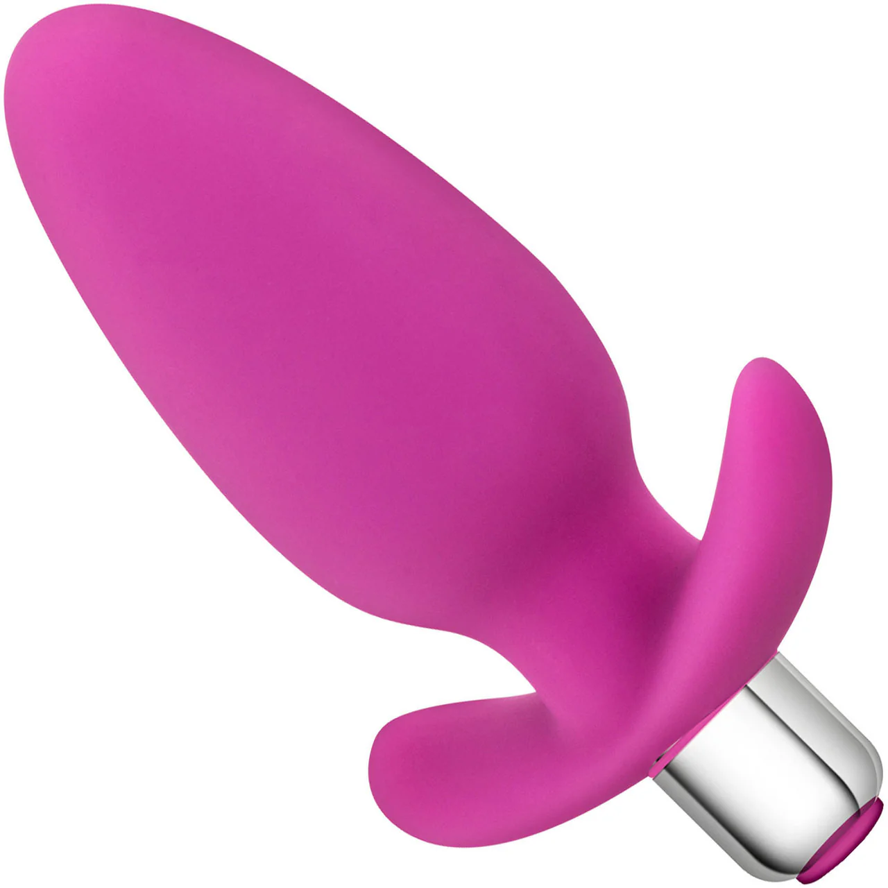 Luxe Little Thumper Silicone Vibrating Butt Plug by Blush Novelties - Pink - Image 2