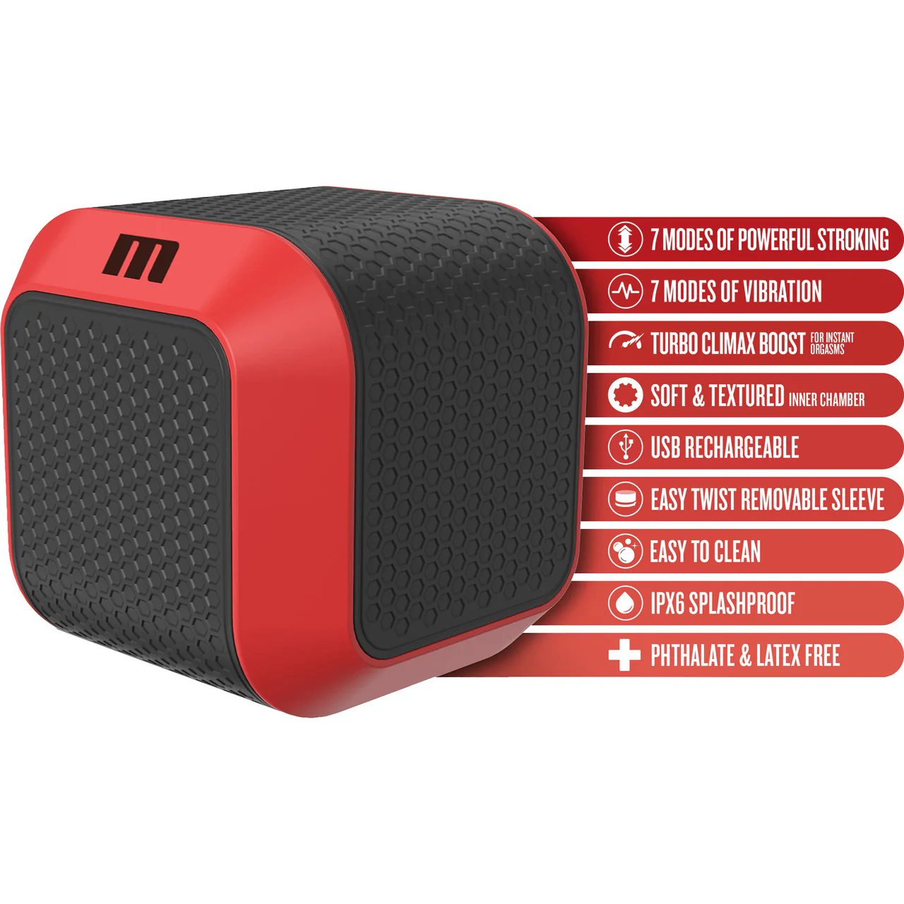 M For Men SlamBox Automatic Thrusting Rotating Open Ended Penis Stroker By Blush - Image 7