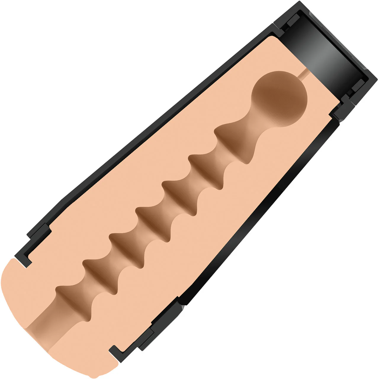Main Squeeze Endurance Trainer Penis Masturbator Pussy by Doc Johnson - Vanilla - Image 2