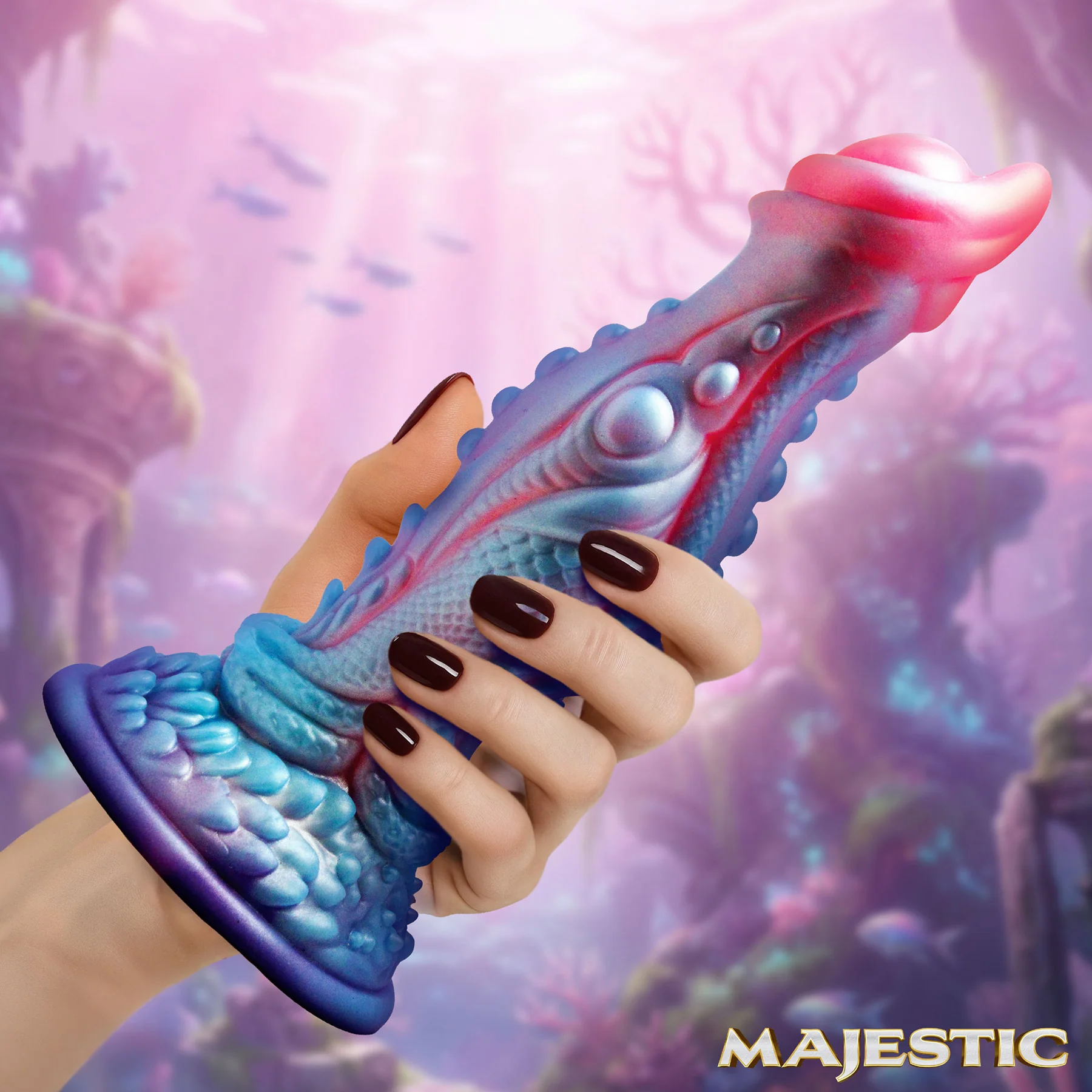 Majestic Delphine Mermaid 8" Silicone Dildo By Creature Cocks - Image 4