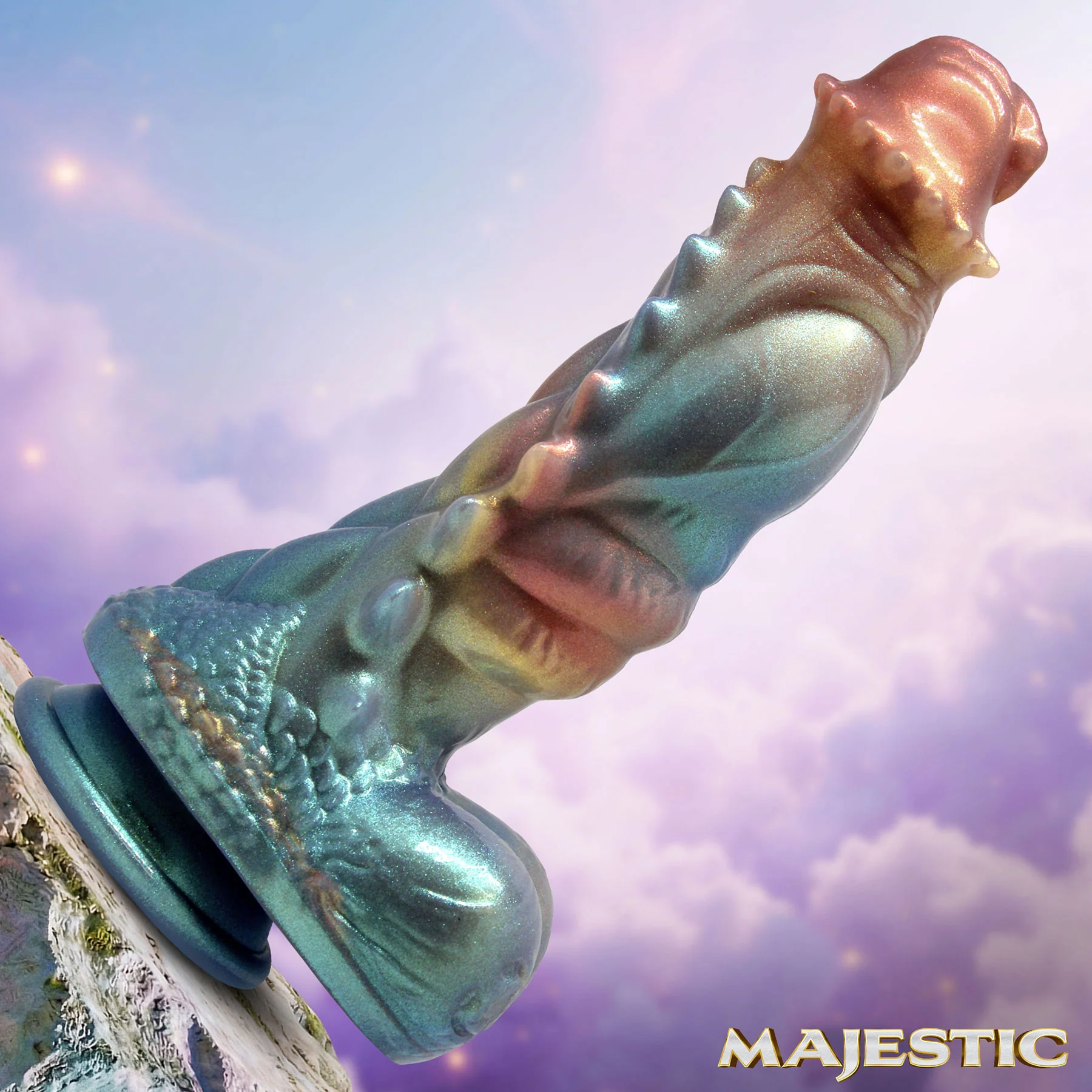 Majestic Seraphina Dragon 9" Silicone Dildo By Creature Cocks - Image 7