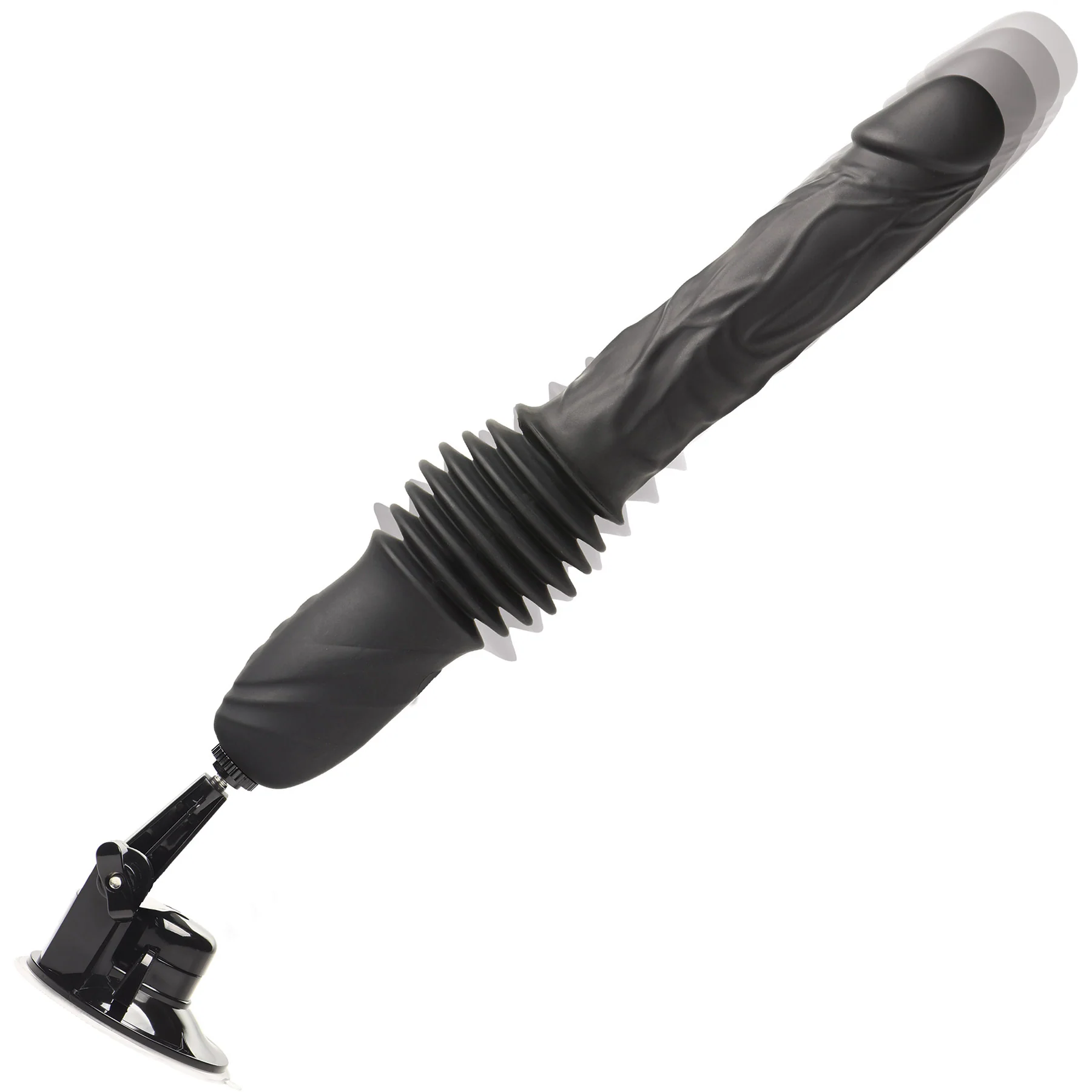 Master Series Double Pounder Silicone Vibrating Thrusting Dildo With Remote - Image 5