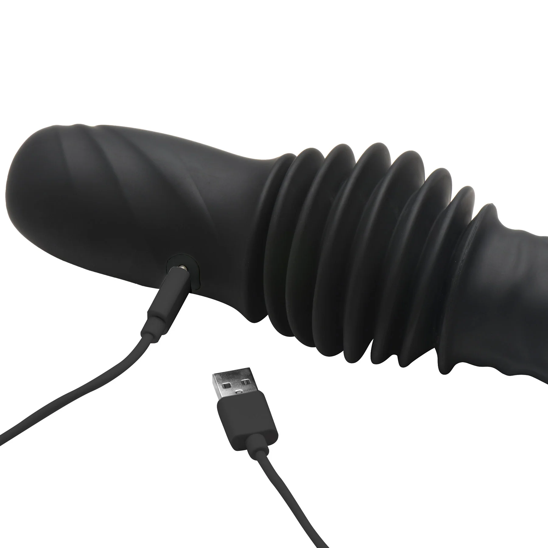 Master Series Double Pounder Silicone Vibrating Thrusting Dildo With Remote - Image 9