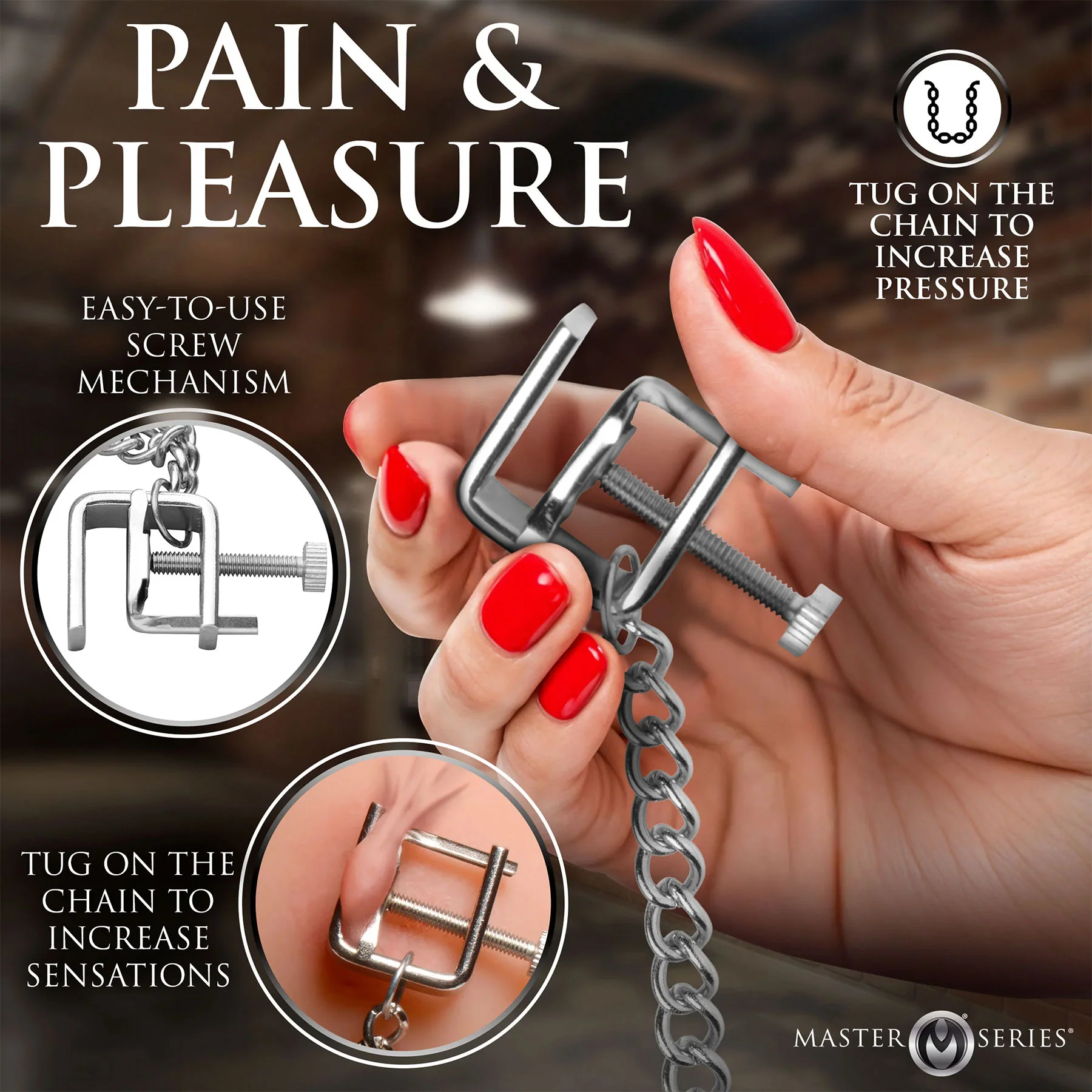 Master Series Pressure Vice Metal Nipple Clamps - Image 2