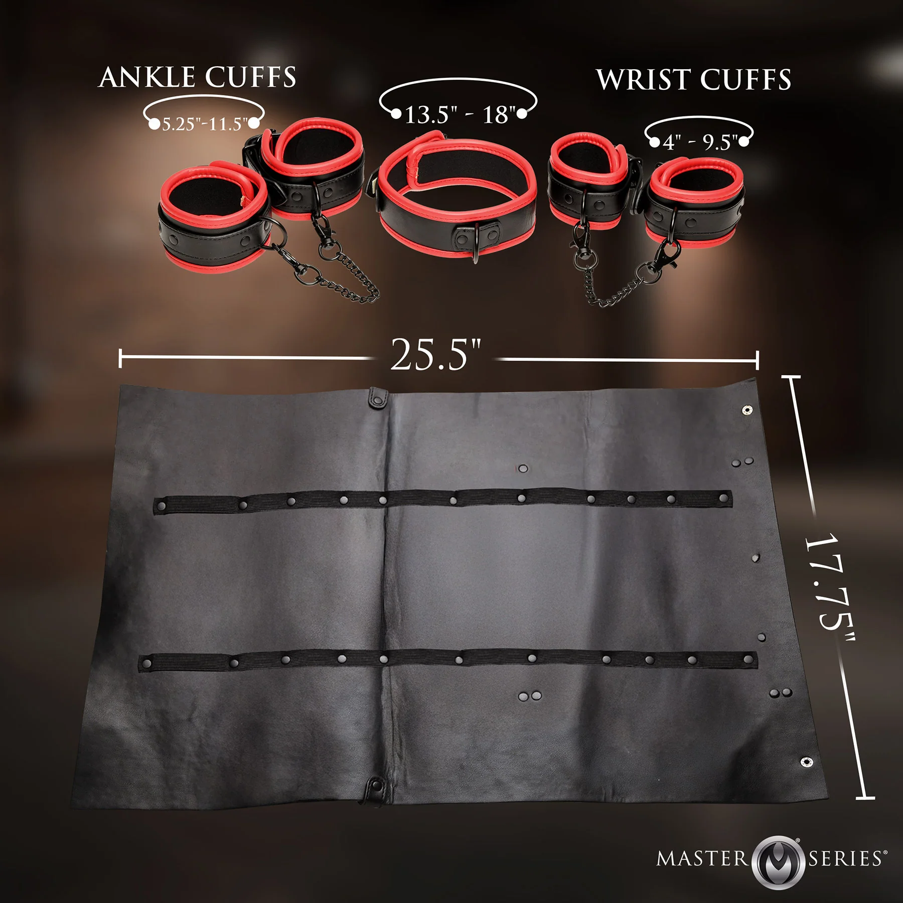 Master Series Scarlet Seduction 14 Piece Bondage Travel Set - Image 13