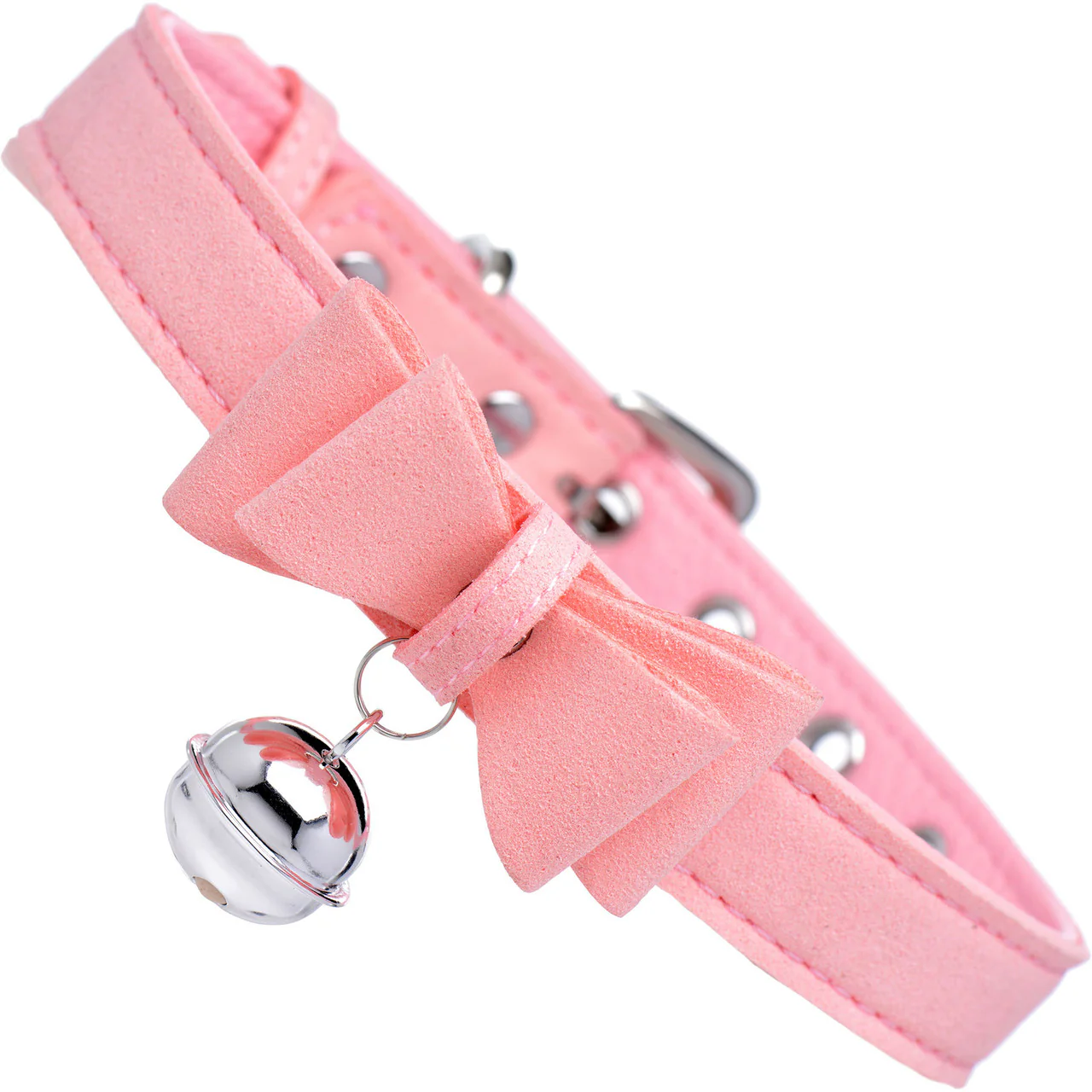 Master Series Sugar Kitty Cat Bell Collar - Pink & Silver - Image 10