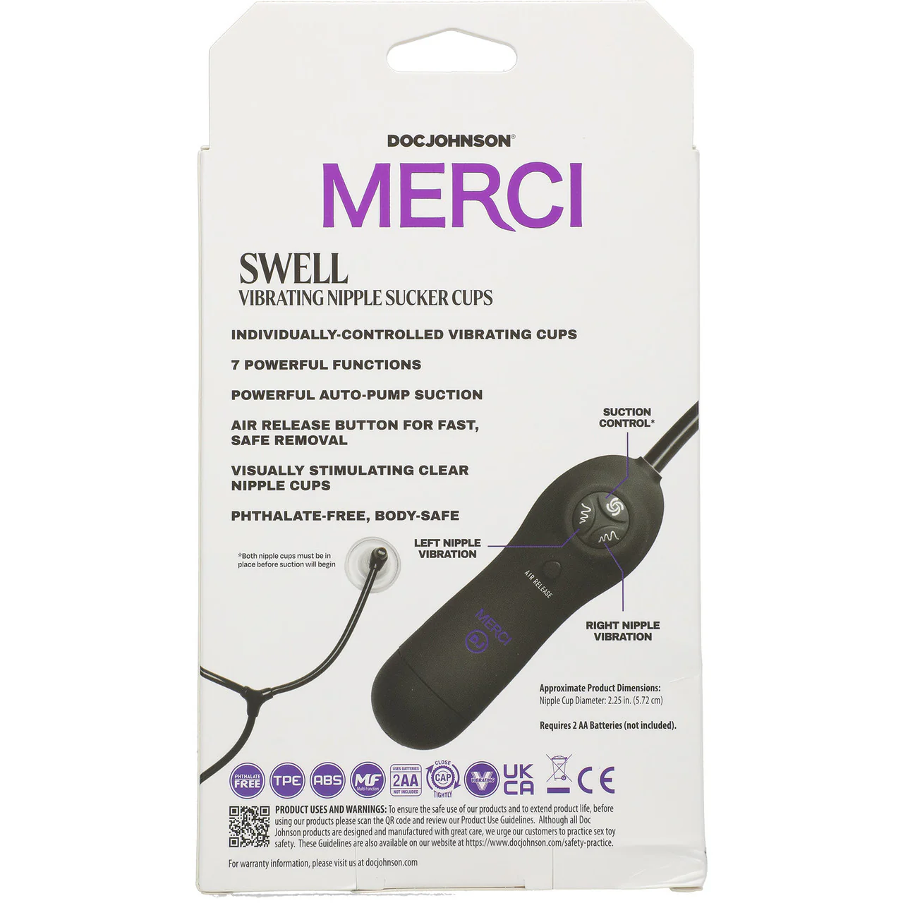 MERCI Swell Vibrating Nipple Sucker Cups By Doc Johnson - Image 5