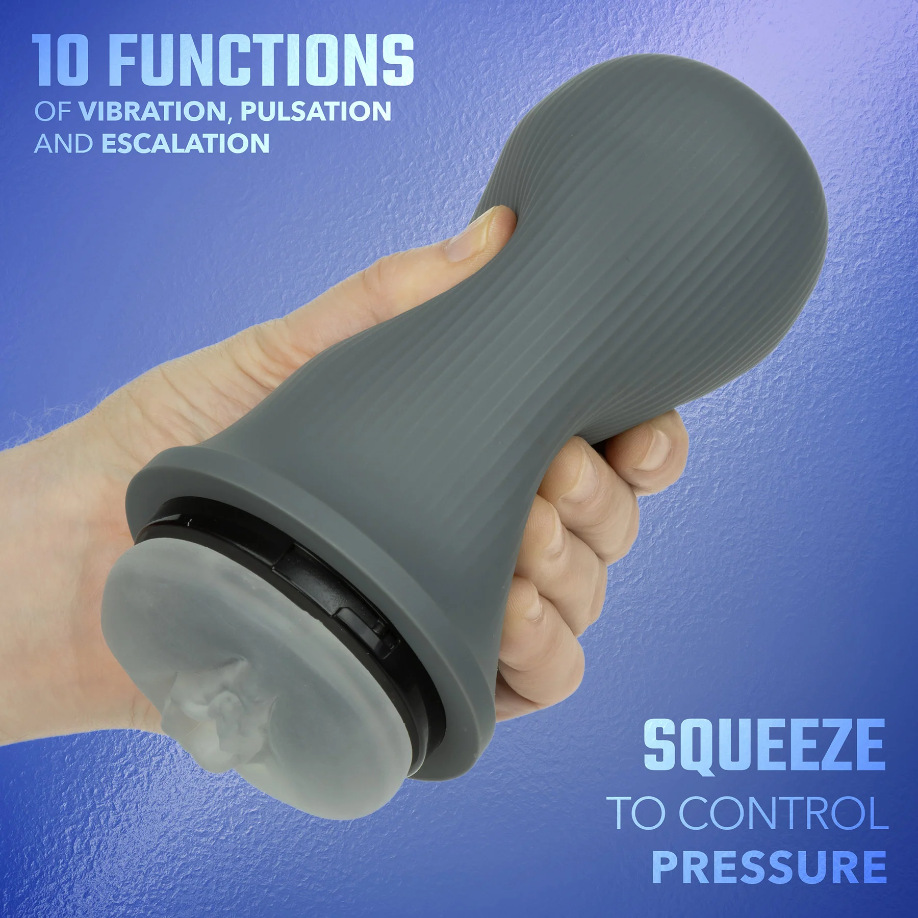 Milk Master™ Grip-N-Stroke Pussy Vibrating Penis Masturbator - Image 2