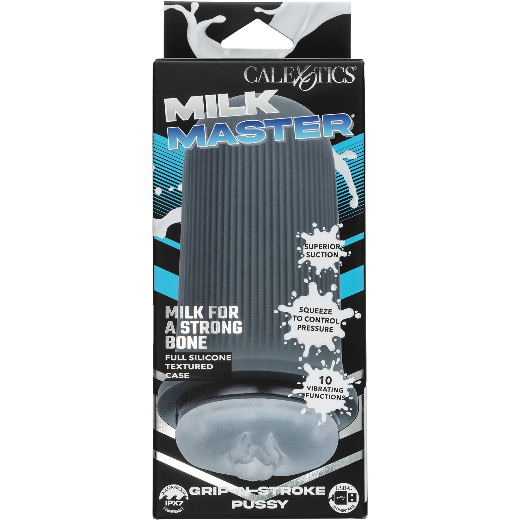 Milk Master™ Grip-N-Stroke Pussy Vibrating Penis Masturbator - Image 8
