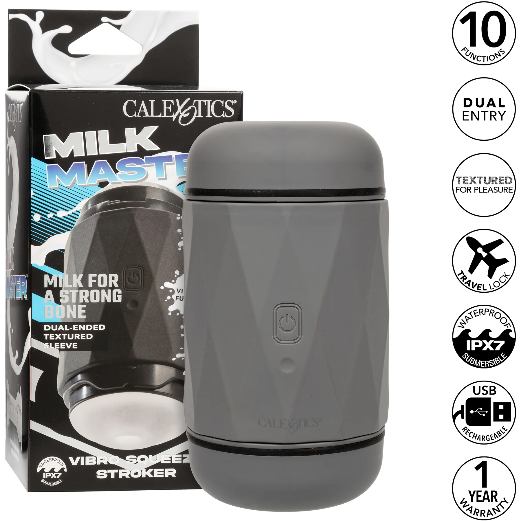 Milk Master™ Vibro Squeeze Stroker Penis Masturbator - Image 8