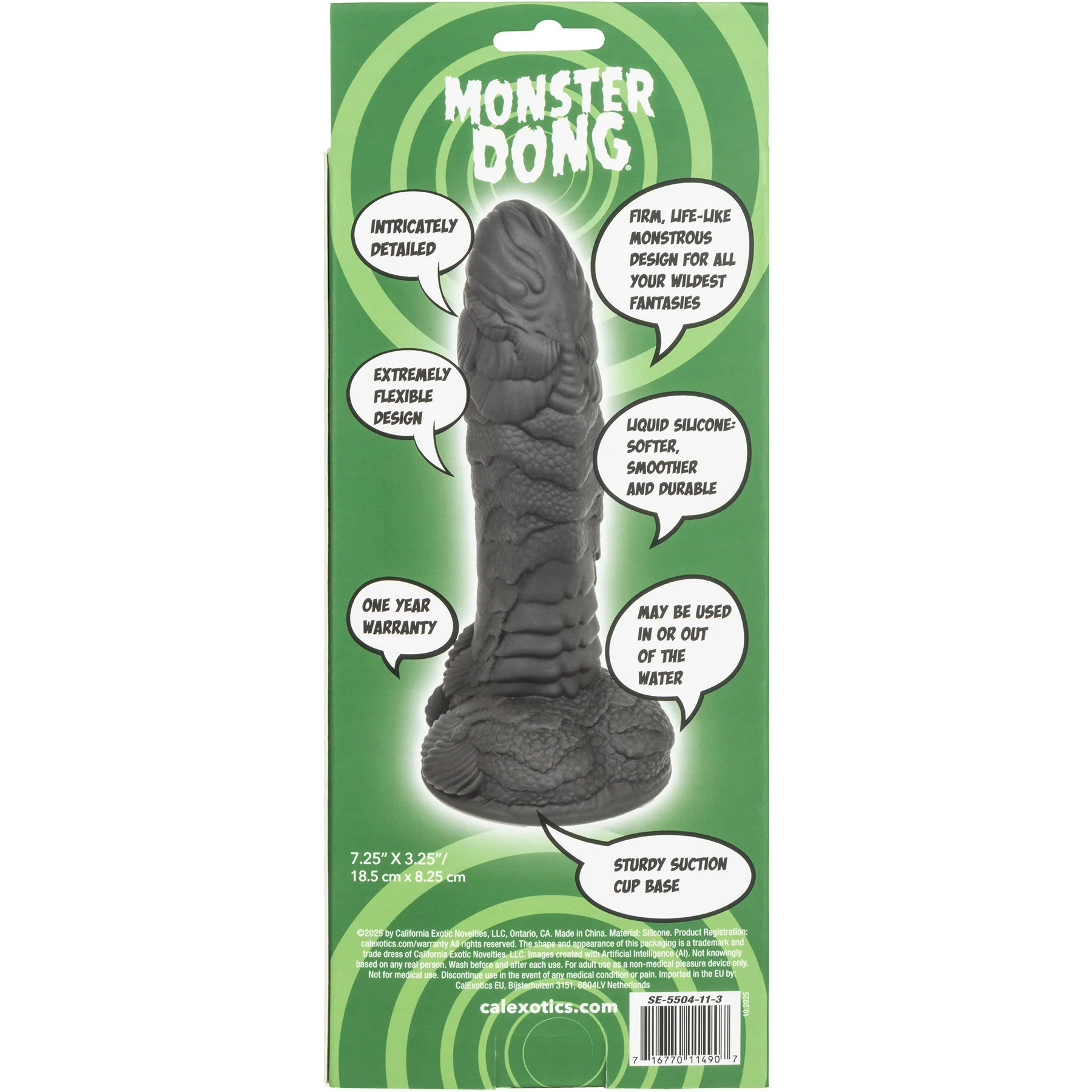 Monster Dong™ The Gill Man 7.25" Silicone Suction Cup Fantasy Dildo - Image 3
