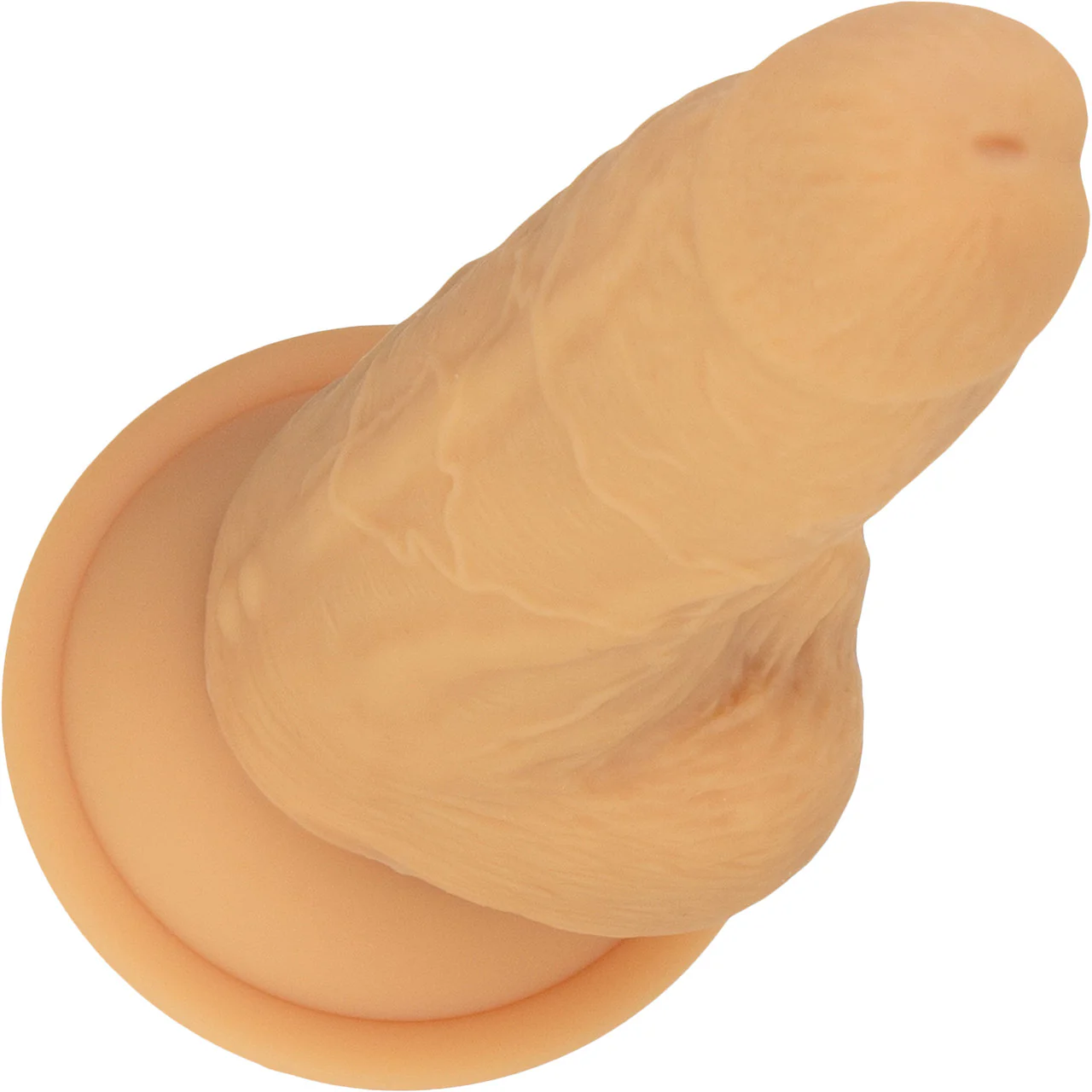 Naked Addiction Rotating & Vibrating 8" Silicone Suction Cup Dildo With Balls & Remote - Caramel - Image 9