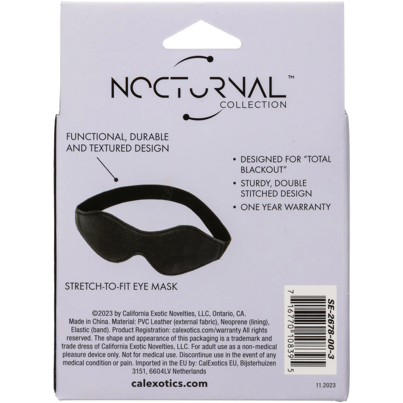 Nocturnal® Collection Eye Mask By CalExotics - Image 8