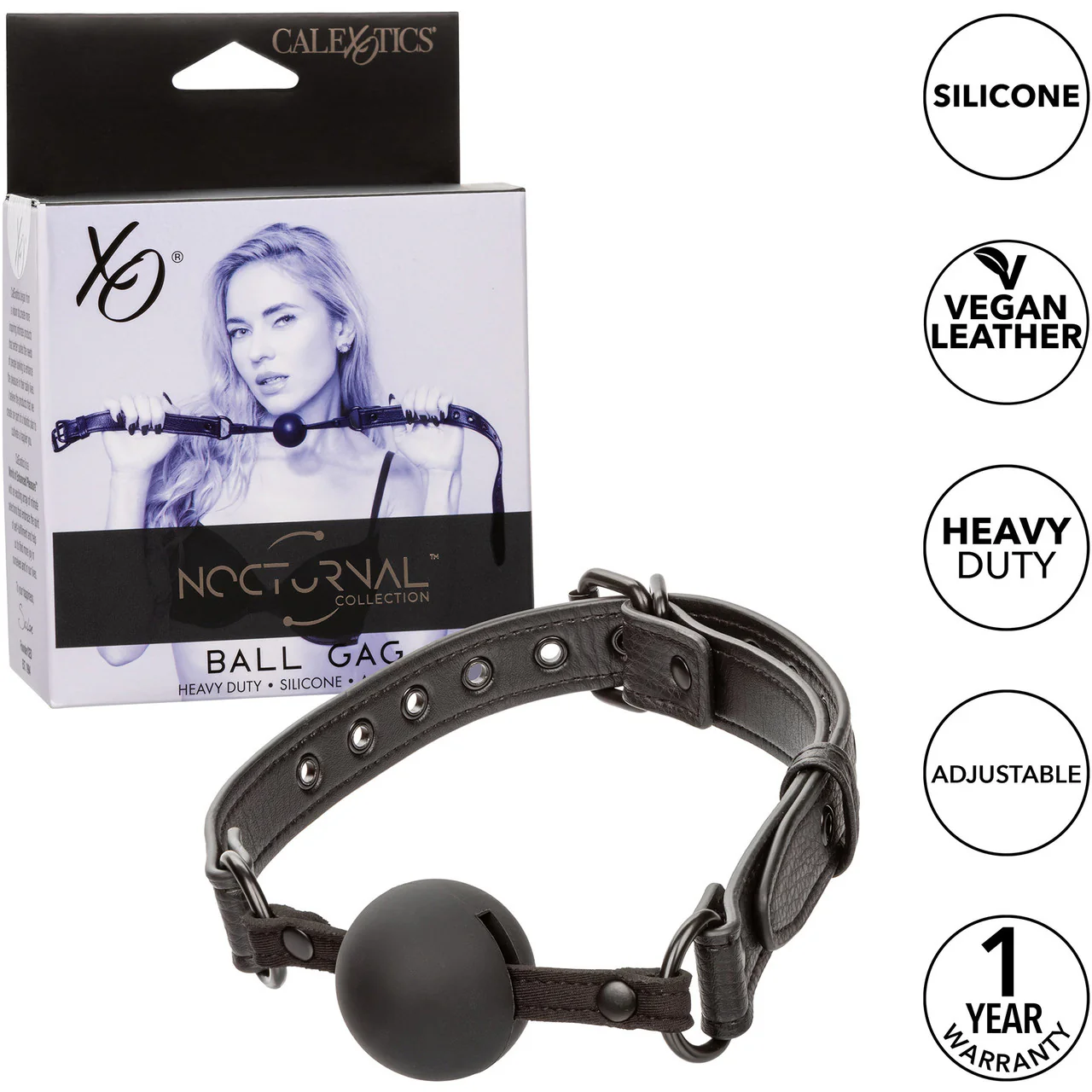 Nocturnal® Collection Silicone Ball Gag By CalExotics - Image 6