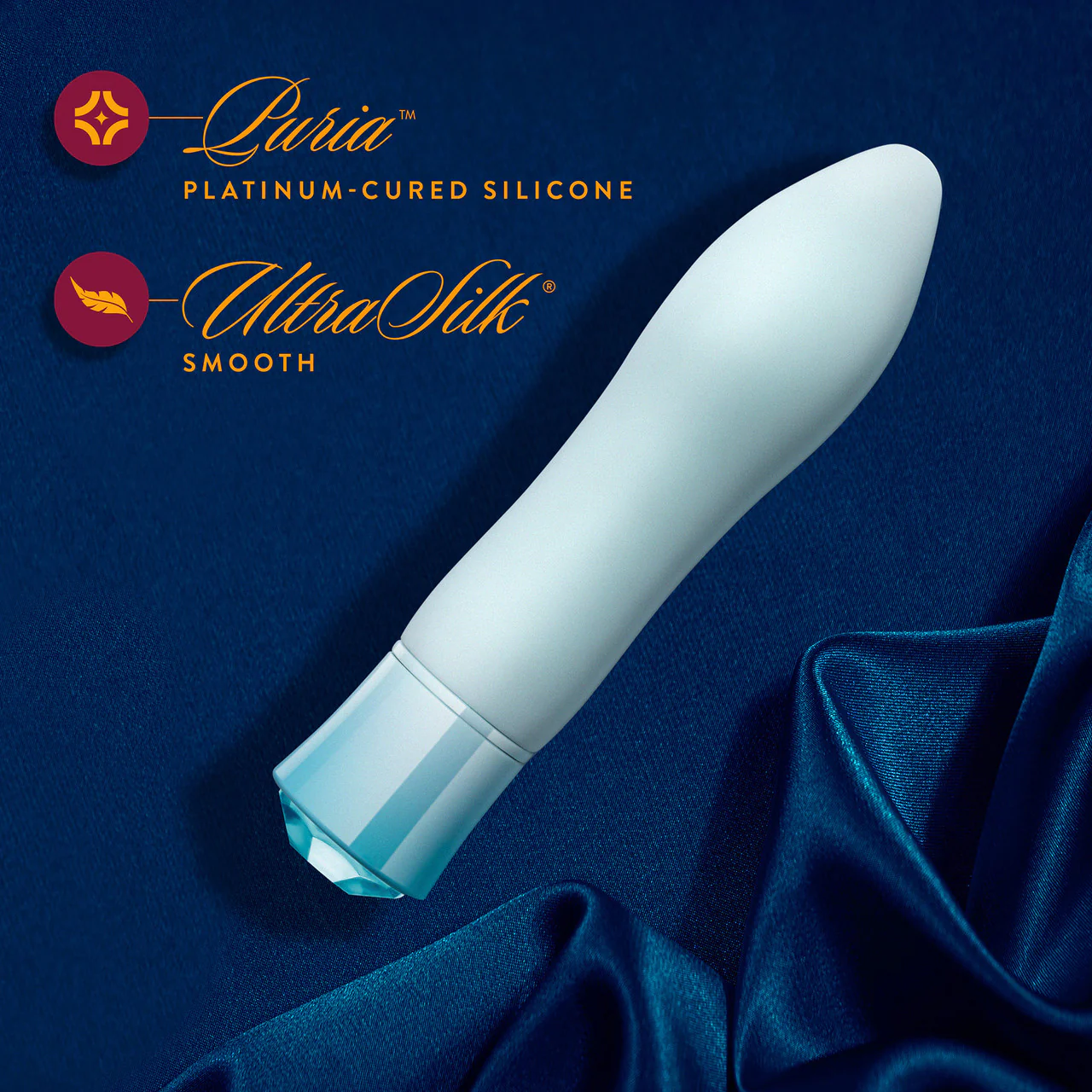 Oh My Gem Ardor Rechargeable Waterproof Silicone Warming Vibrator By Blush - Aquamarine - Image 10