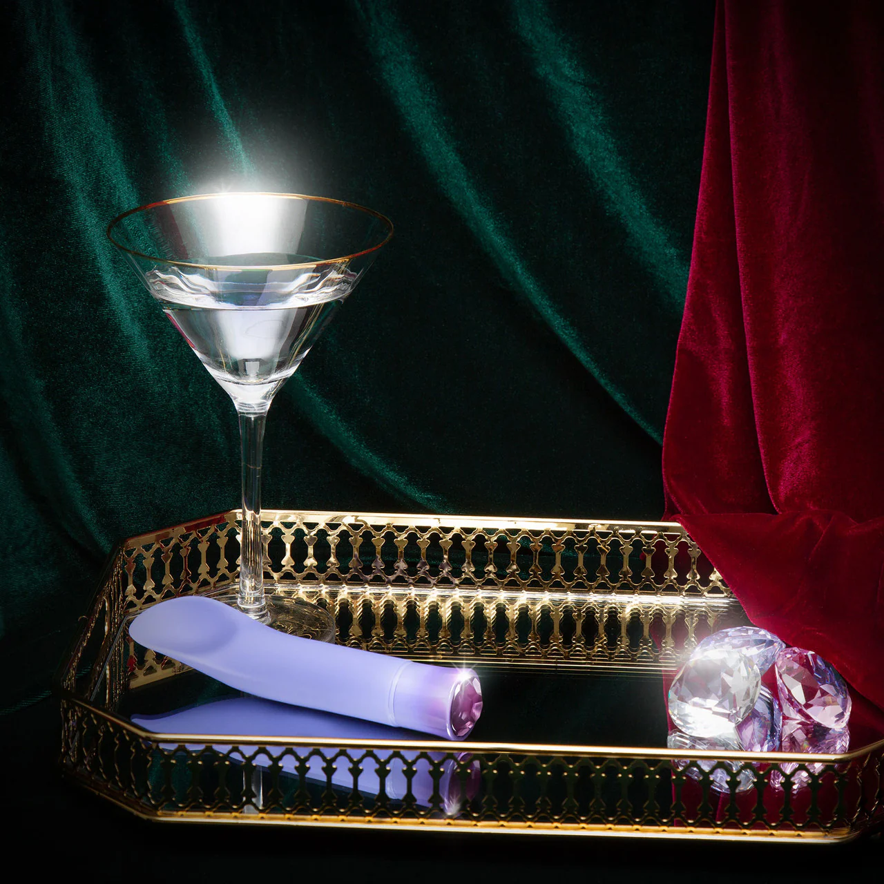 Oh My Gem Enrapture Rechargeable Waterproof Silicone Warming Clitoral Vibrator By Blush - Tanzanite - Image 8