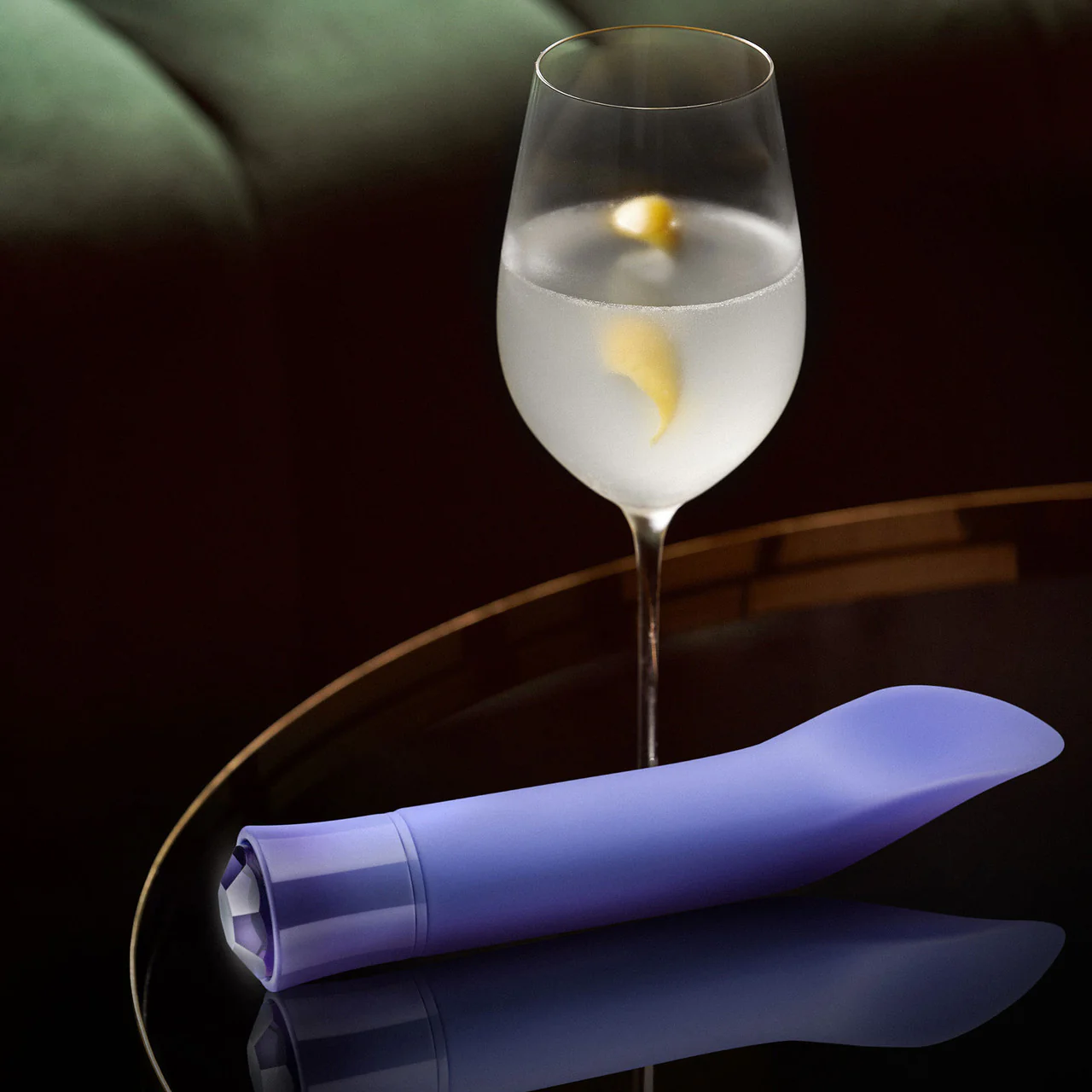 Oh My Gem Enrapture Rechargeable Waterproof Silicone Warming Clitoral Vibrator By Blush - Tanzanite - Image 9