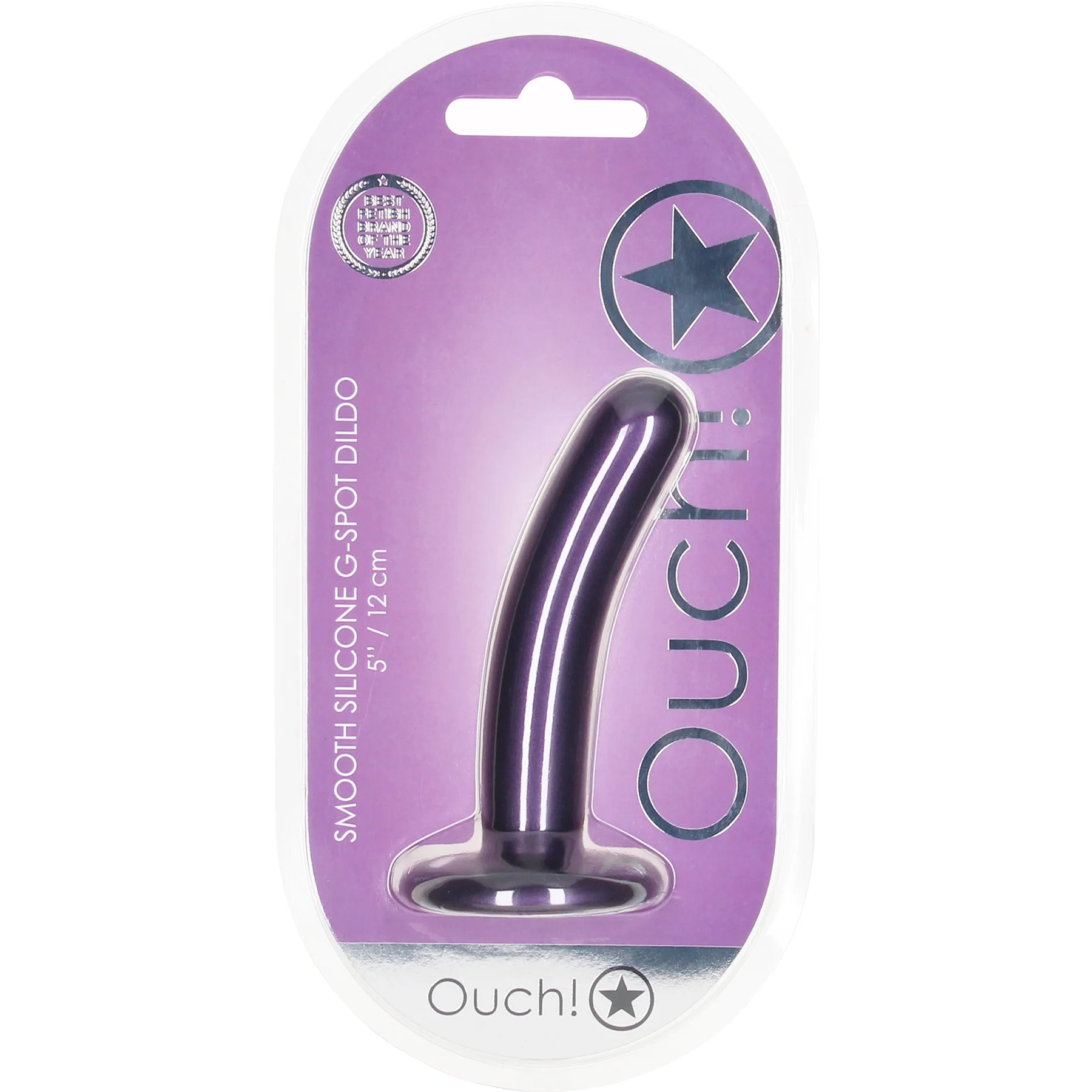Ouch! 5" Smooth Silicone Suction Cup G-Spot Dildo - Image 9