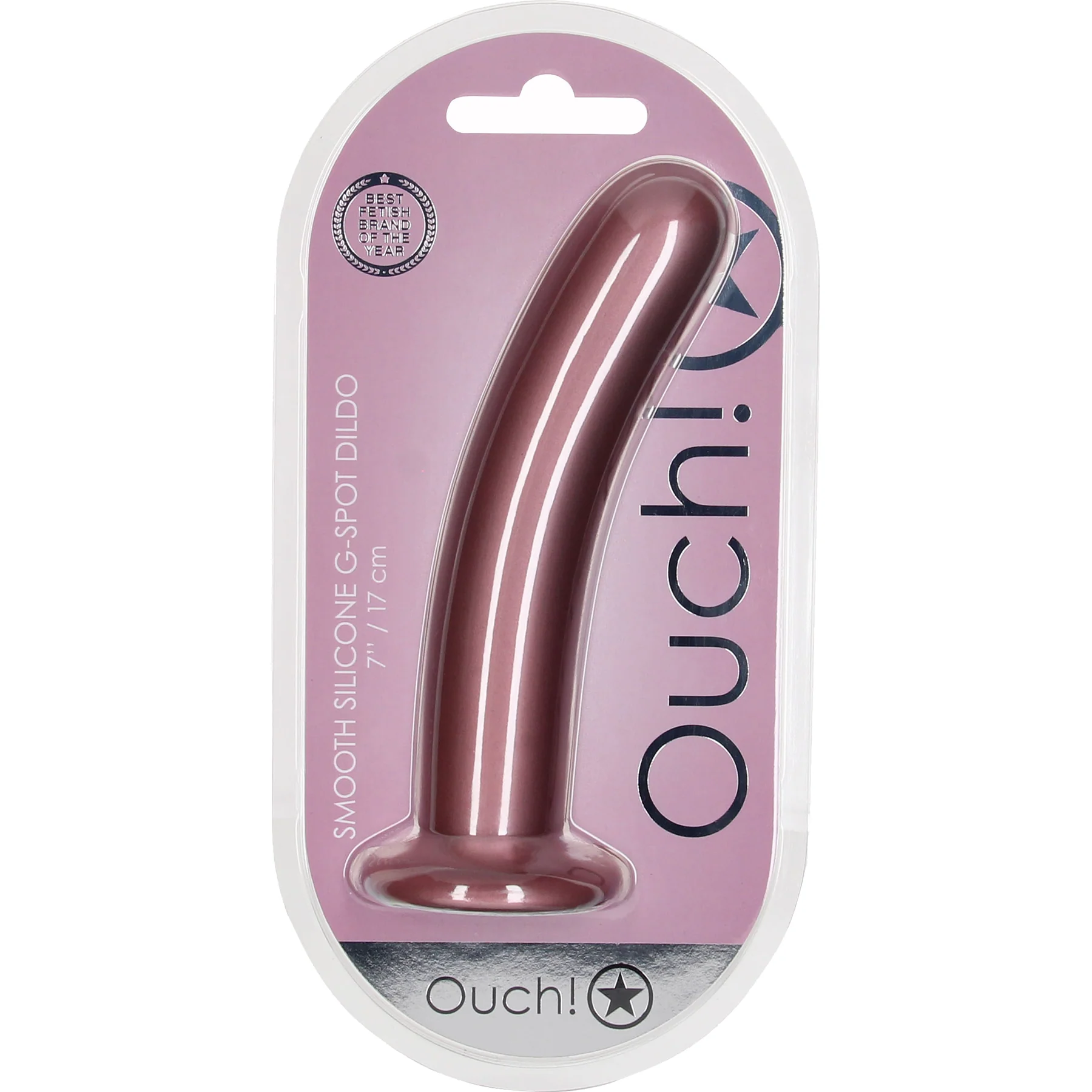 Ouch! 7" Smooth Silicone Suction Cup G-Spot Dildo - Image 18