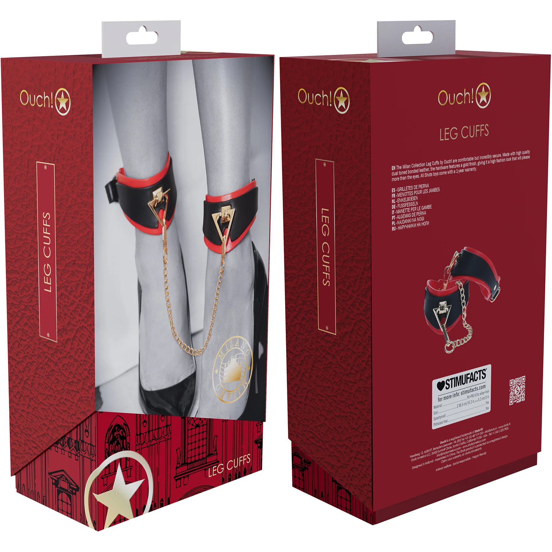 Ouch! Milan Collection Ankle Cuffs - Image 2