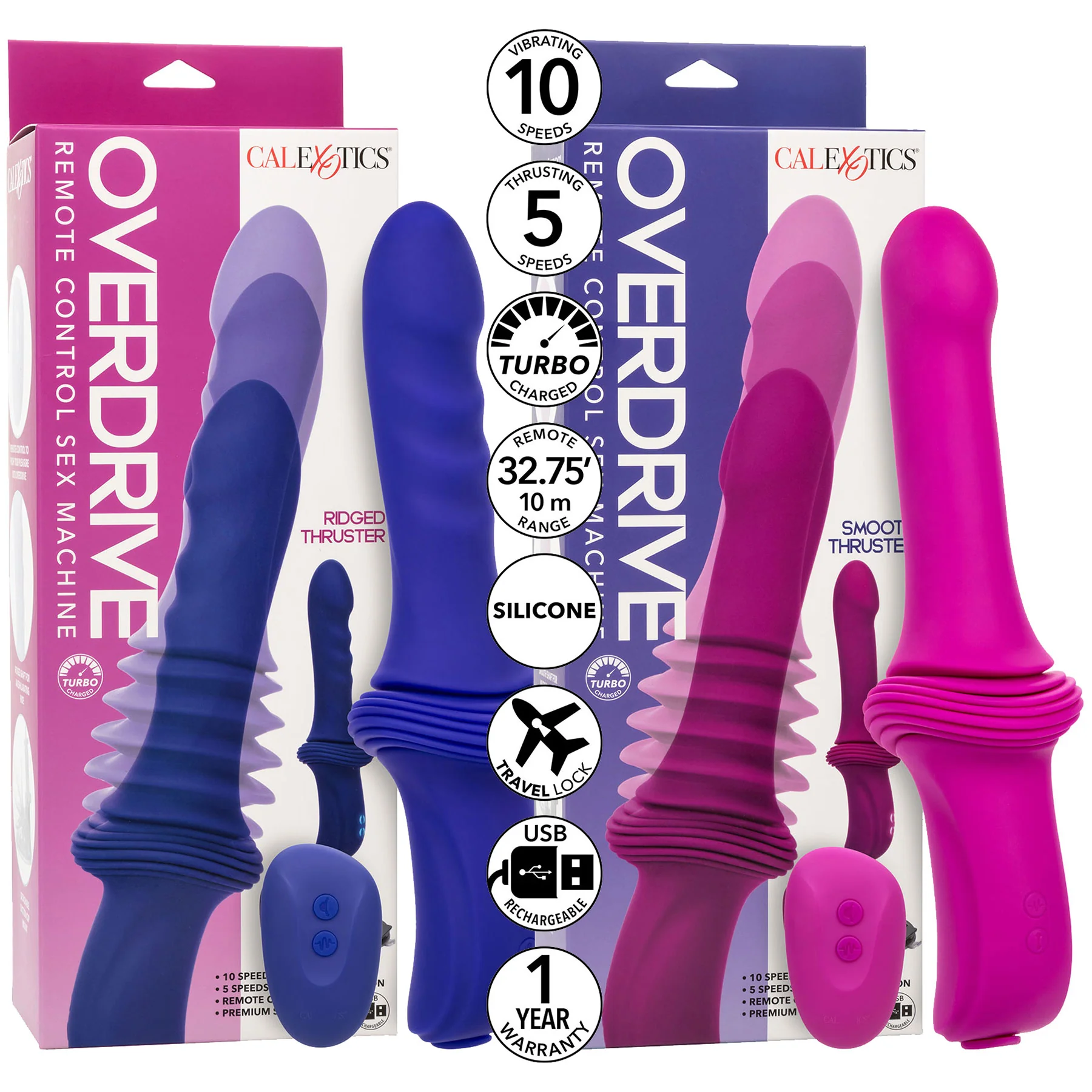 Overdrive Remote Control Sex Machine Handheld Silicone Thruster - Image 2
