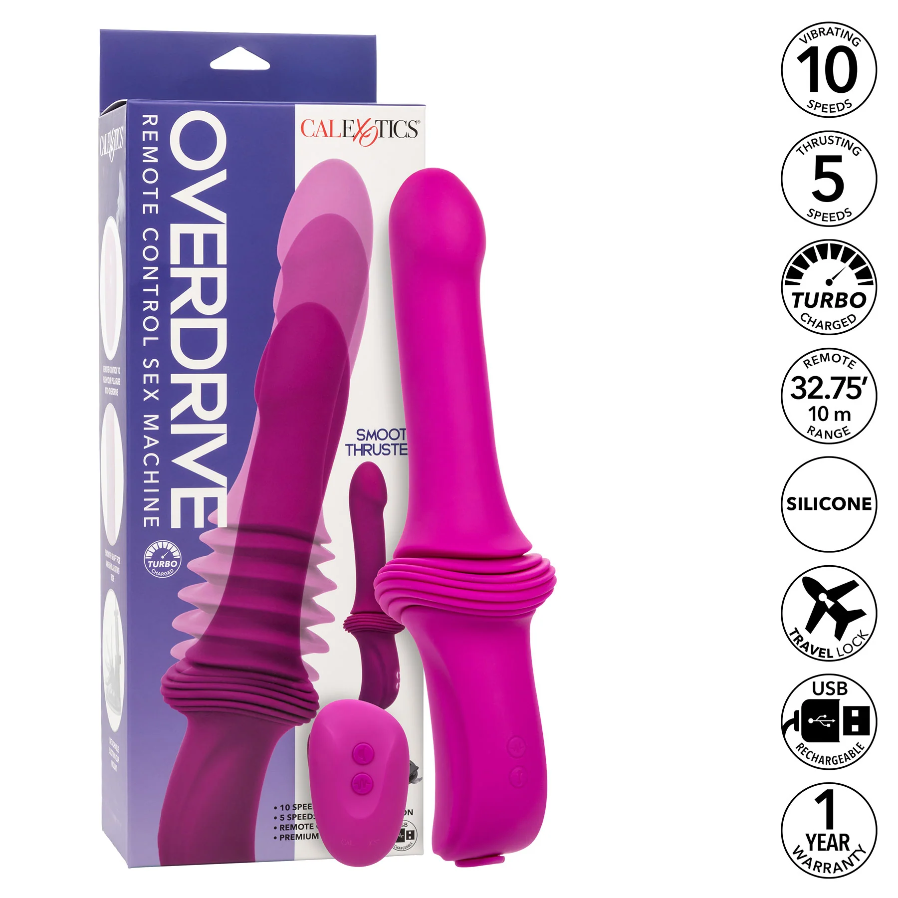 Overdrive Remote Control Sex Machine Handheld Silicone Thruster - Image 9